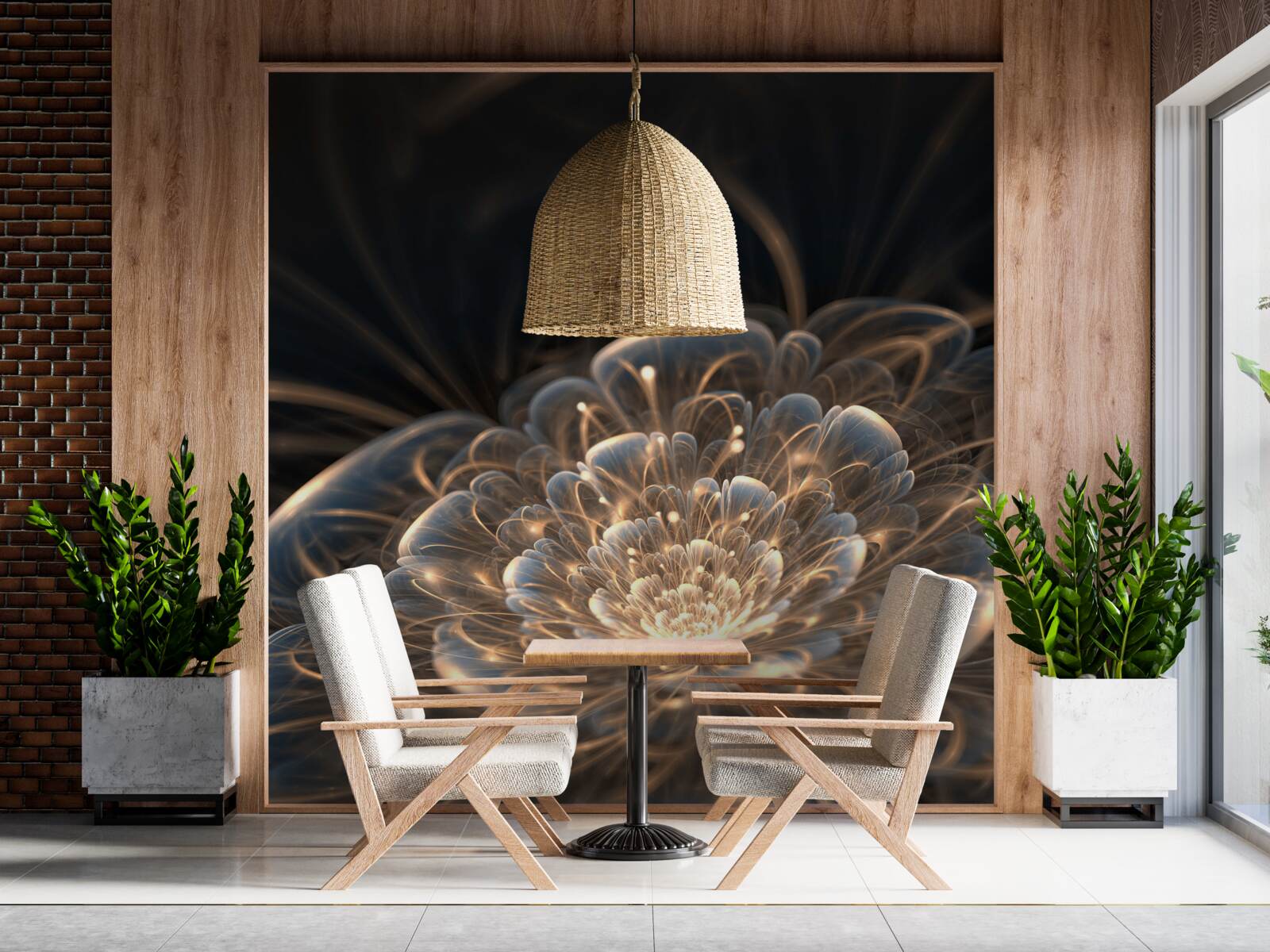 Fototapet floare mare de lumină