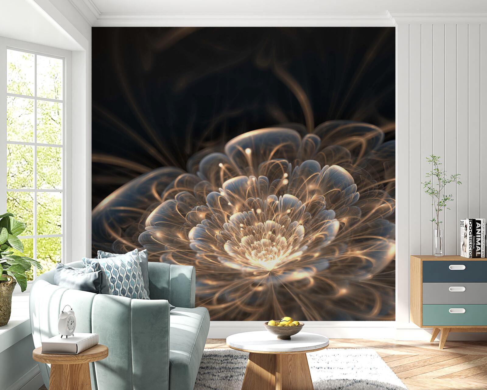 Fototapet floare mare de lumină