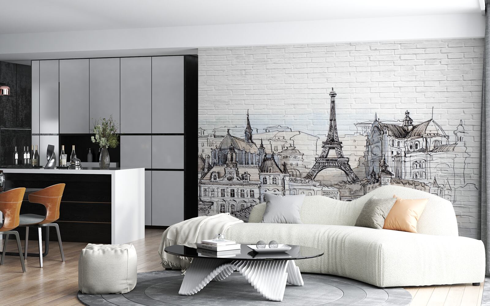 Fototapet fotografie a monumentelor din paris