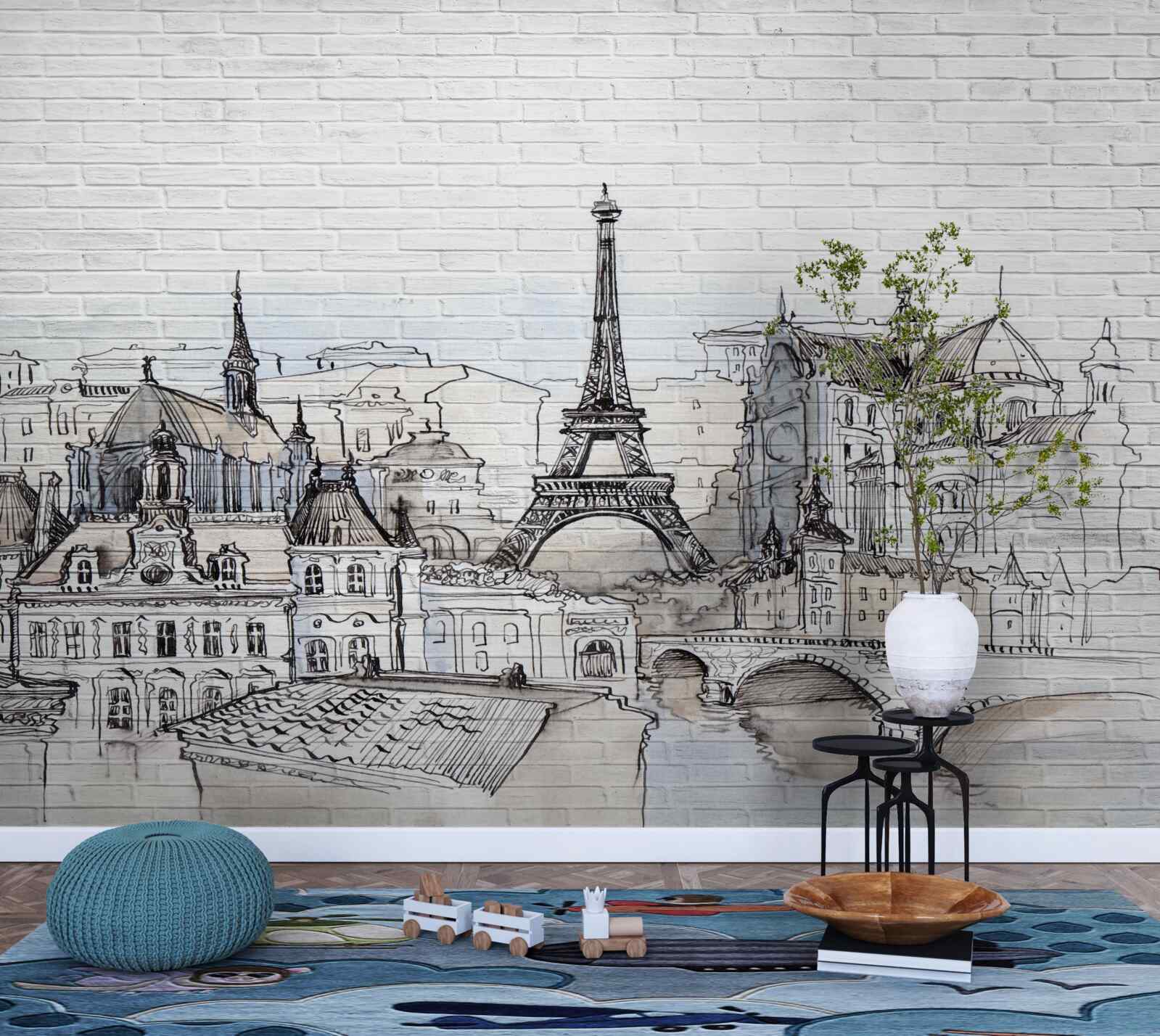 Fototapet fotografie a monumentelor din paris