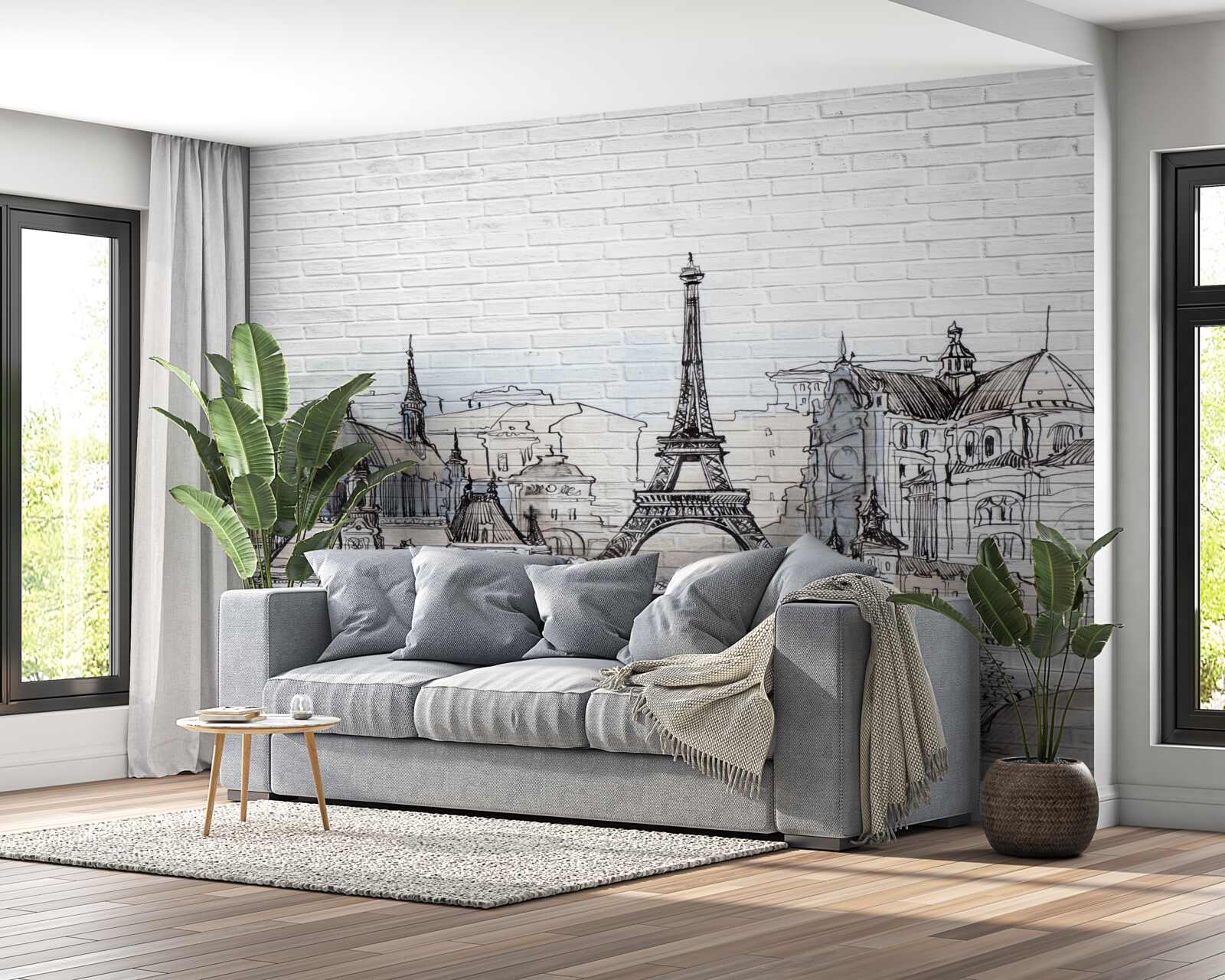 Fototapet fotografie a monumentelor din paris