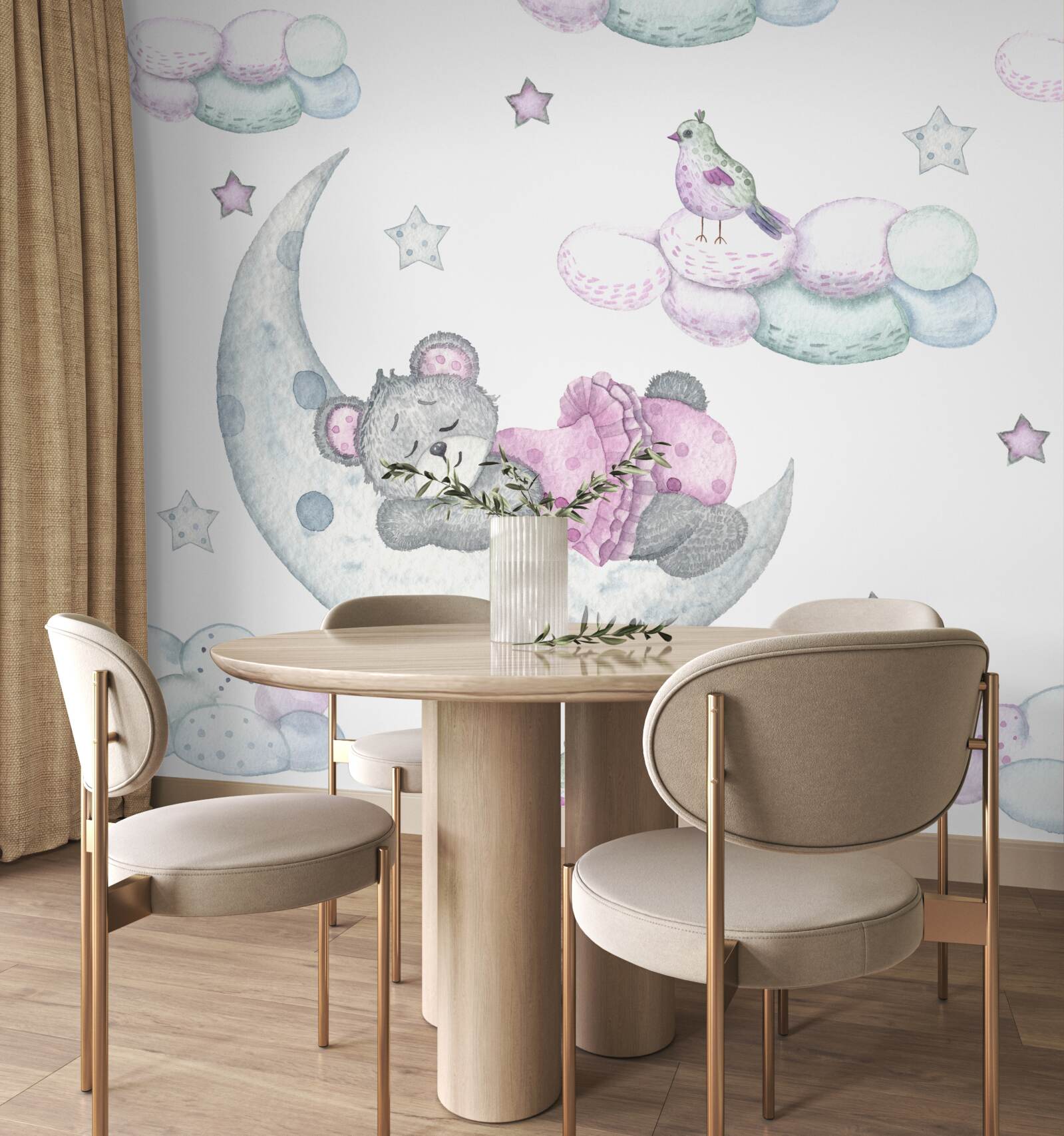 Fototapet pe satelitul pământului sforăie ursul