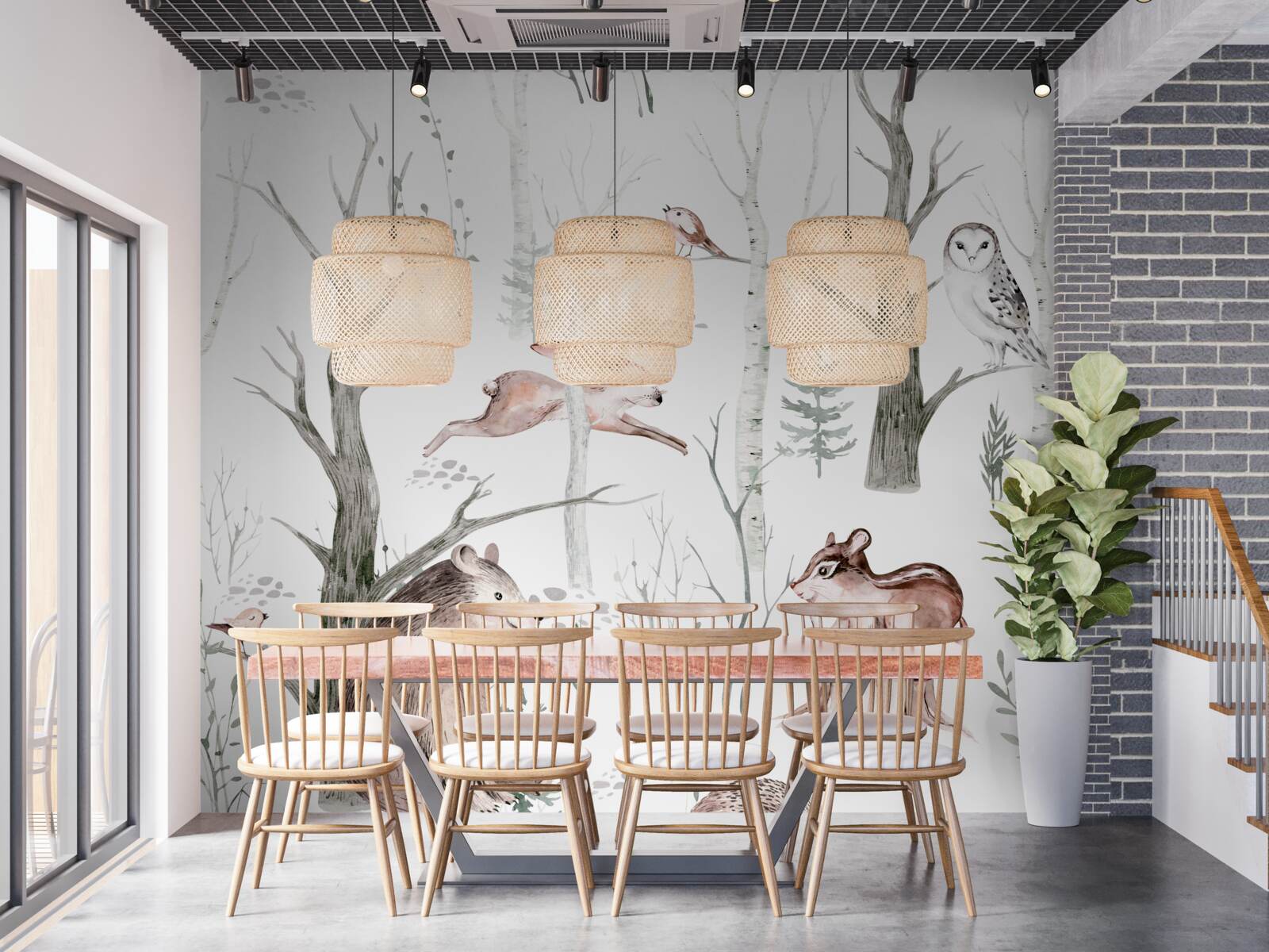 Fototapet pădure de animale