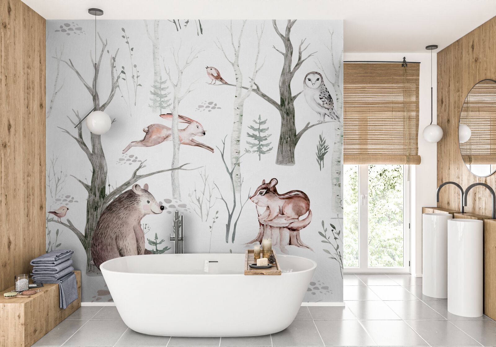 Fototapet pădure de animale