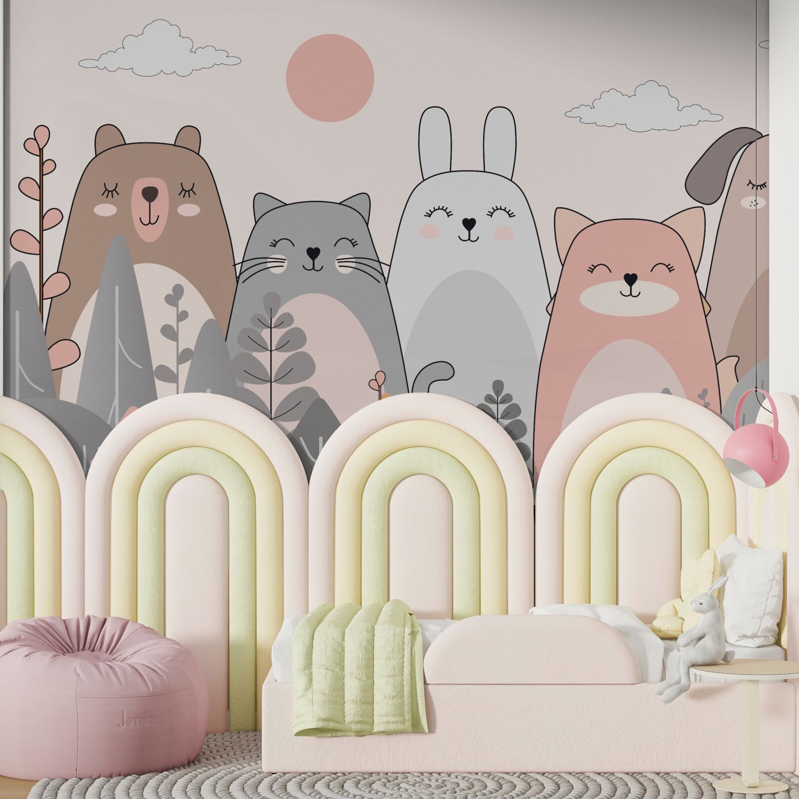 Fototapet cinci animale fermecătoare și diverse