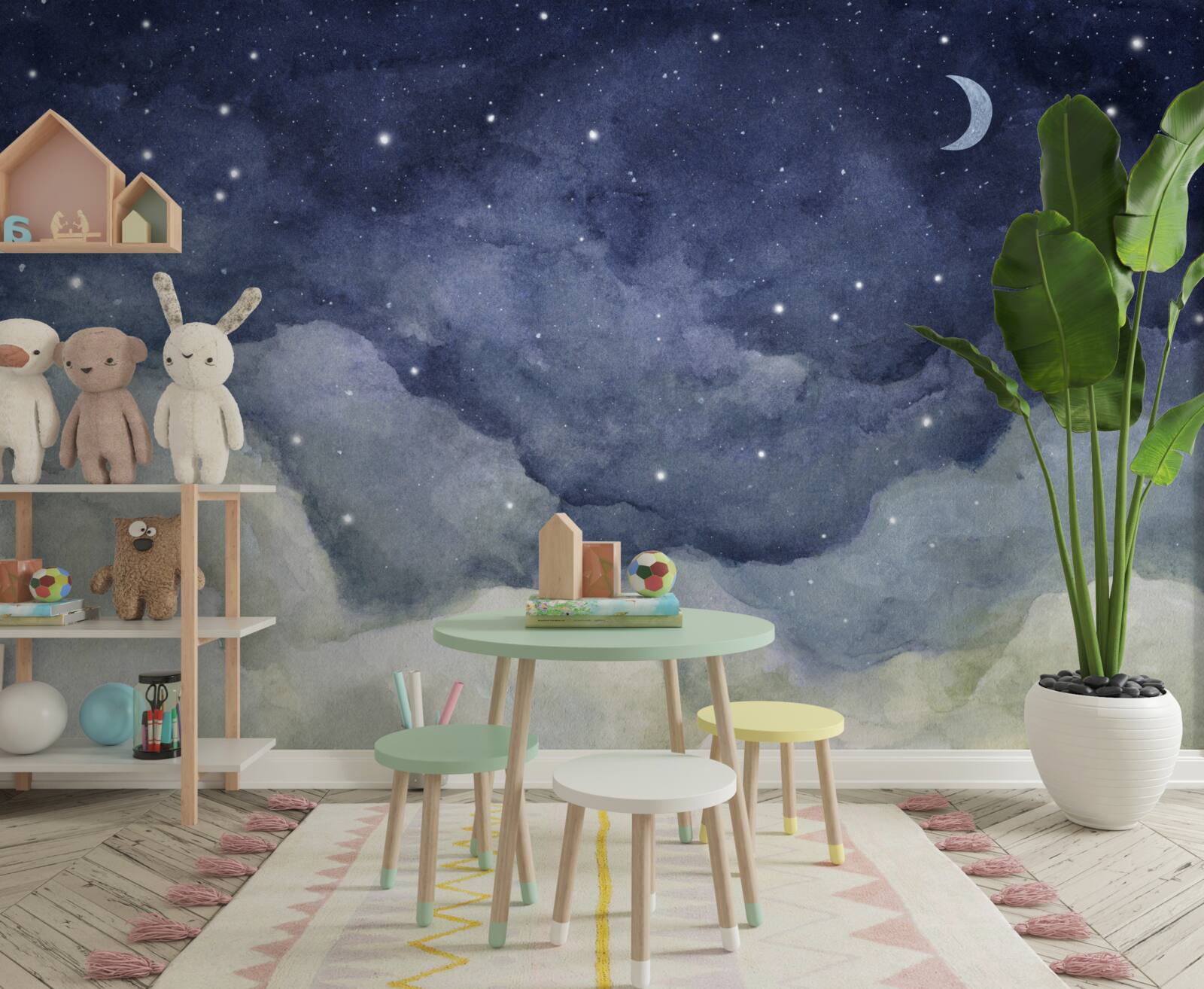 Fototapet un cer de noapte presărat cu stele