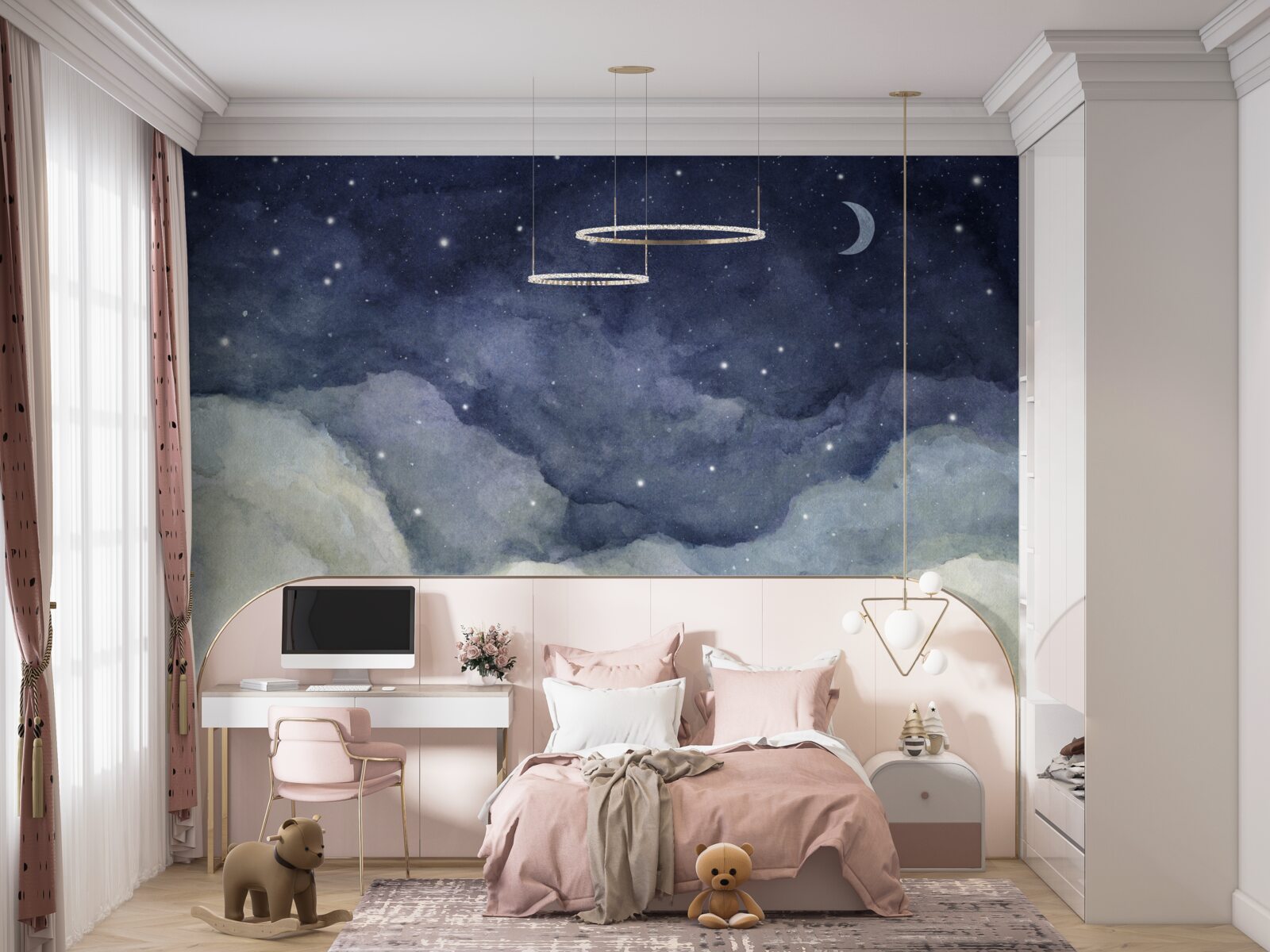 Fototapet un cer de noapte presărat cu stele