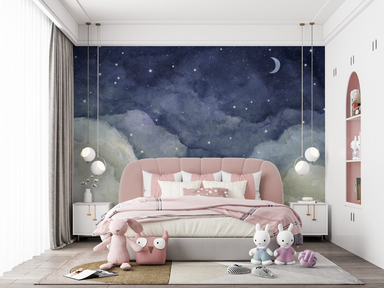 Fototapet un cer de noapte presărat cu stele