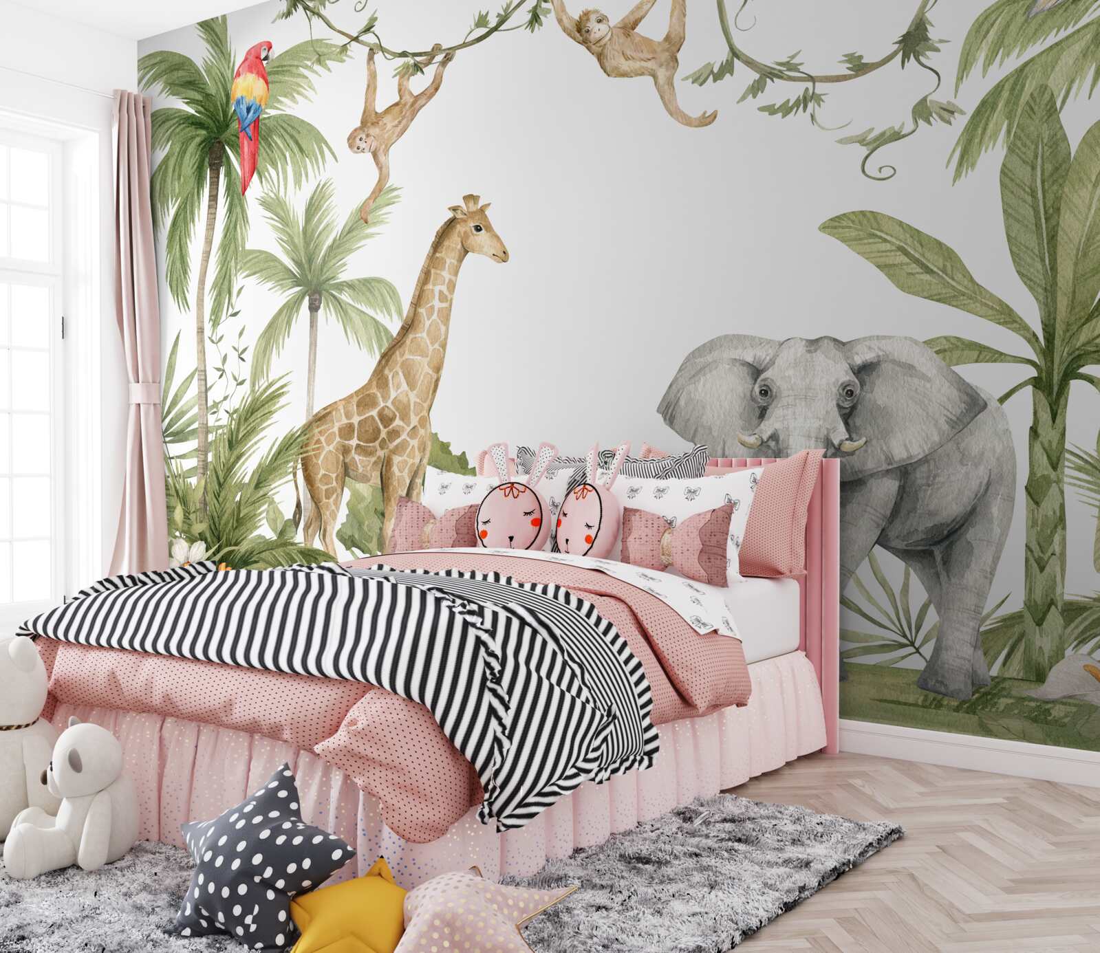 Fototapet animale din pădurea tropicală