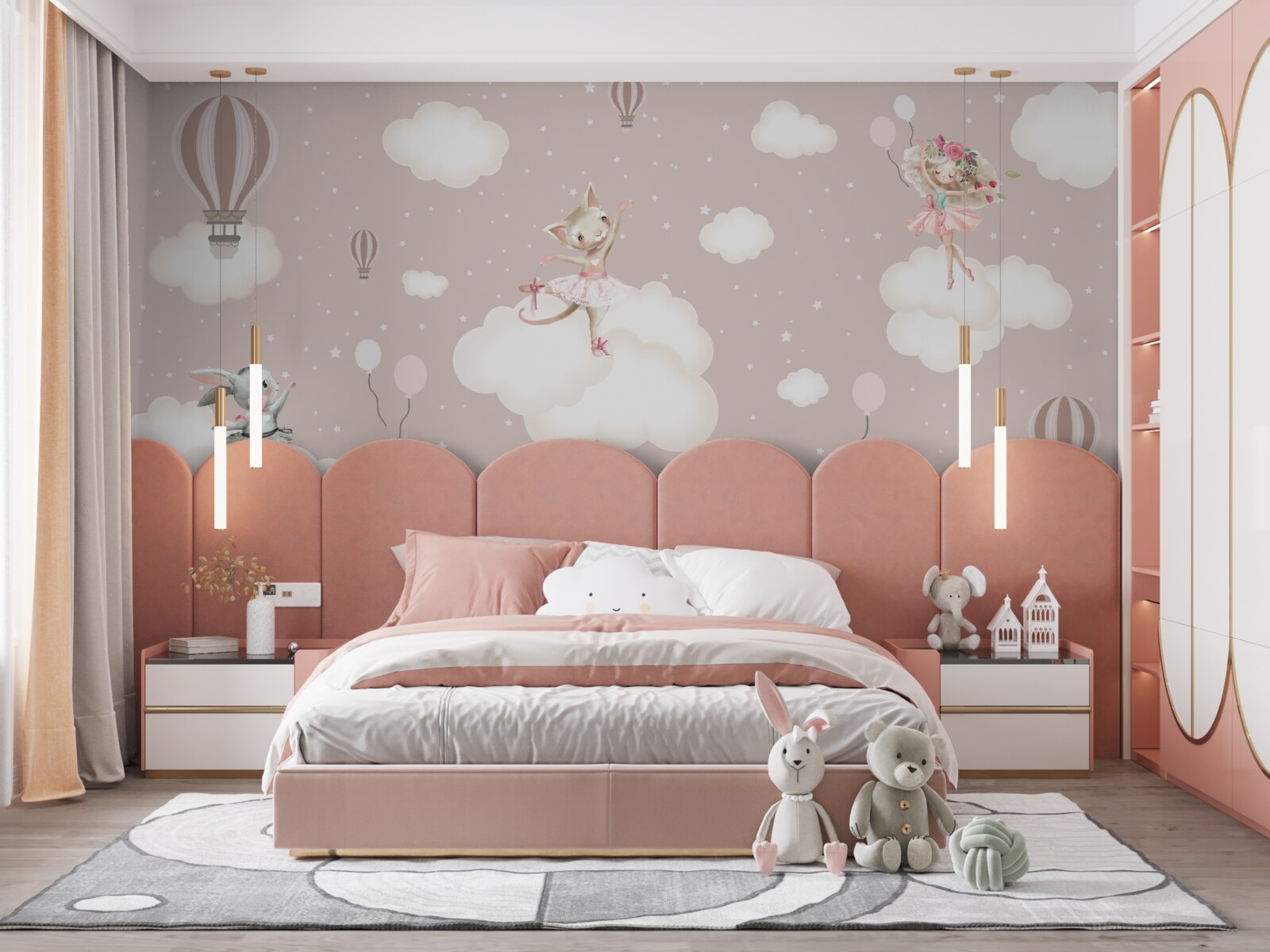 Fototapet creaturi încântătoare luminează norii