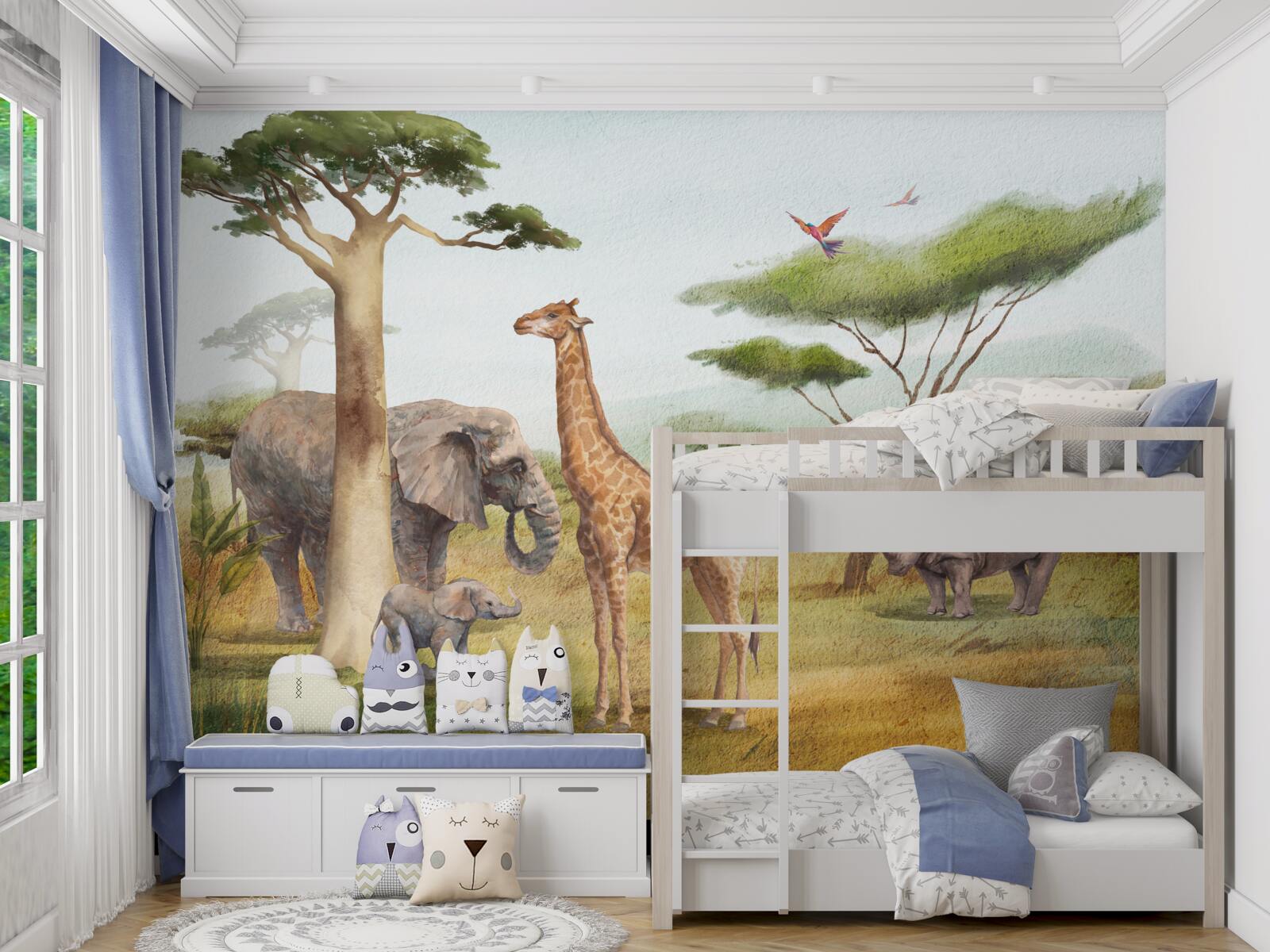 Fototapet animale africane în safari