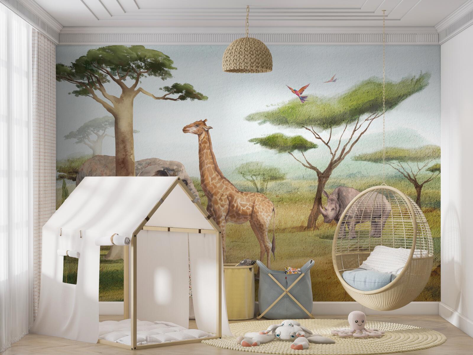 Fototapet animale africane în safari