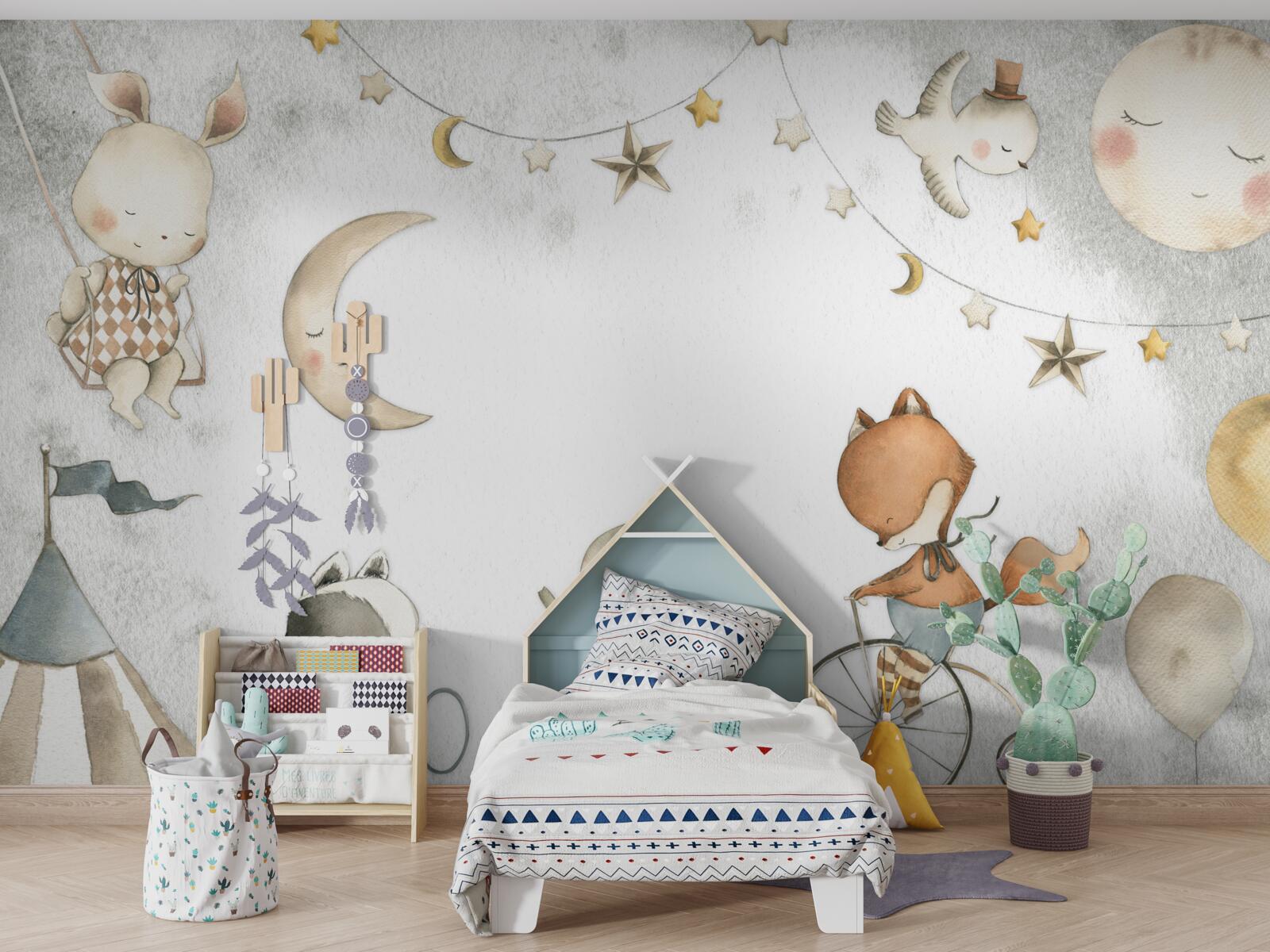 Fototapet creaturile se distrează și petrec timp jucând jocuri