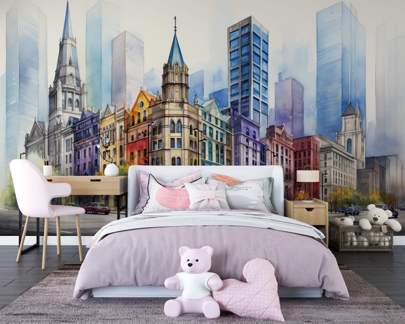 Fototapet strada este desenată incredibil de frumos