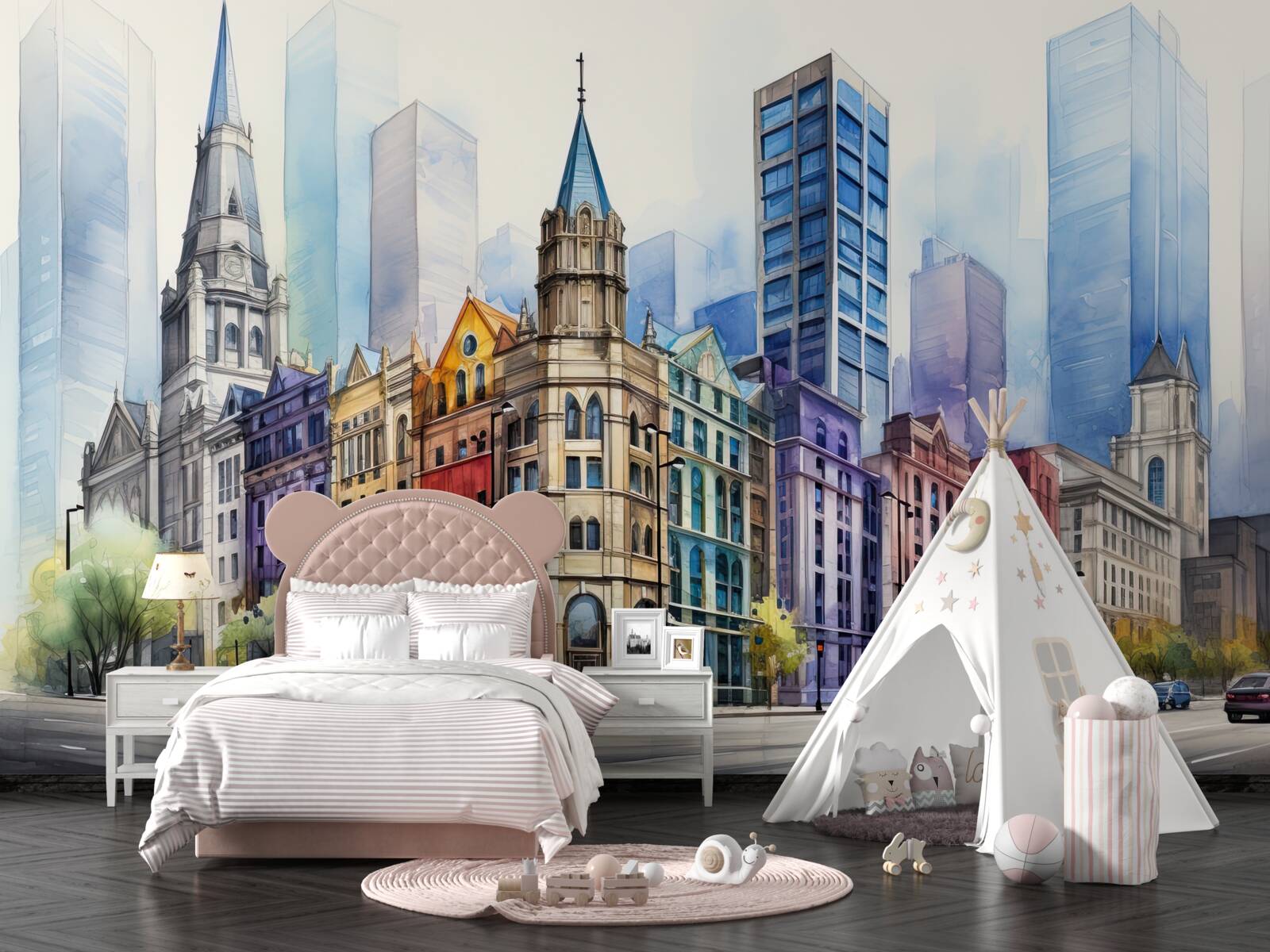 Fototapet strada este desenată incredibil de frumos