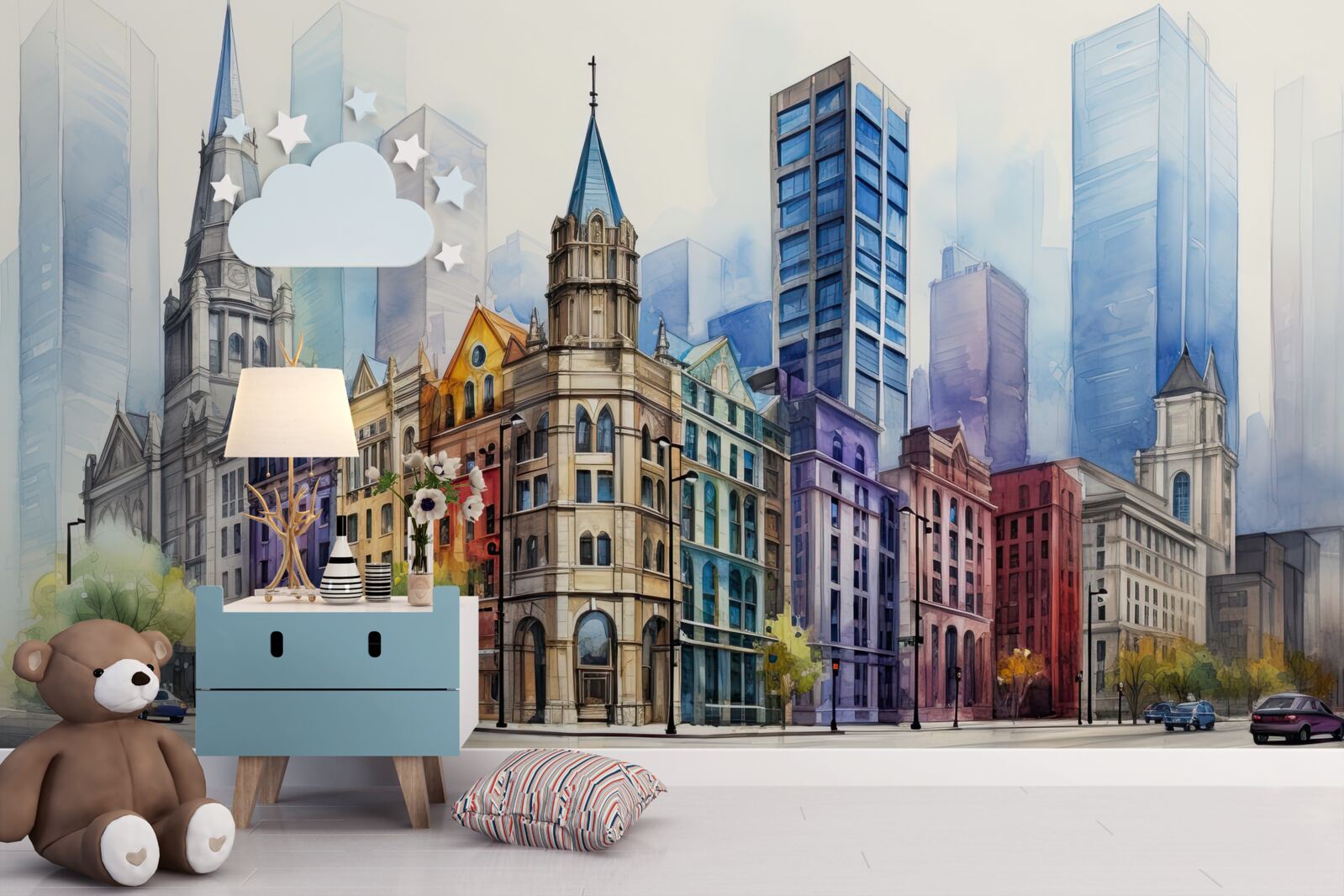 Fototapet strada este desenată incredibil de frumos