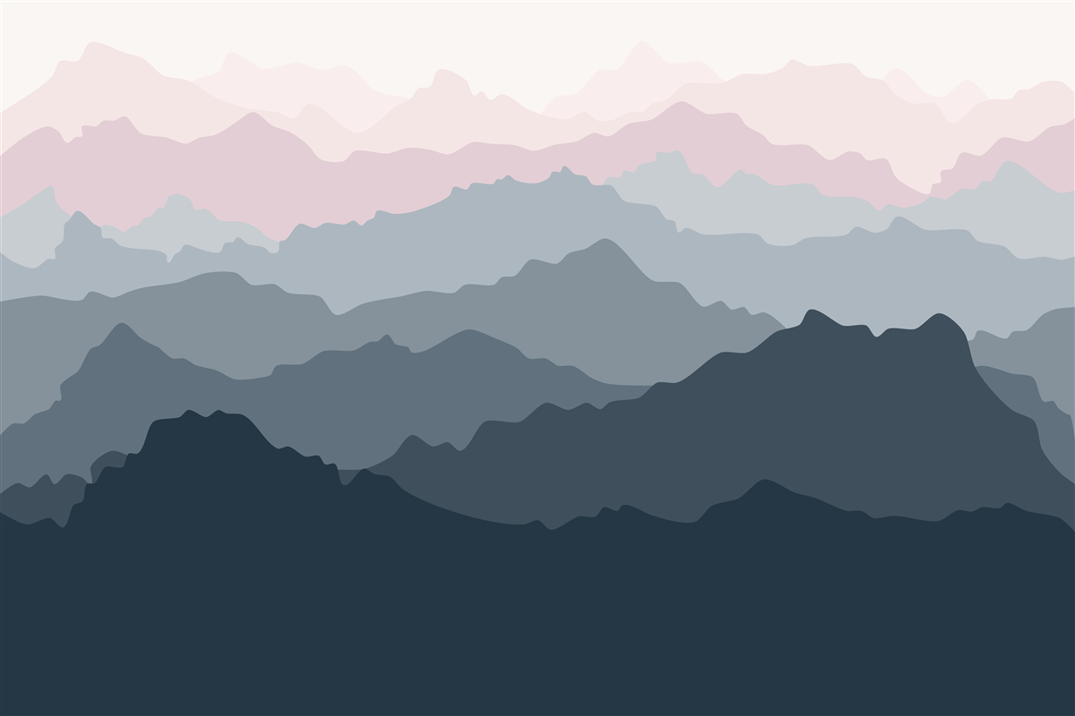 Fototapet siluete de munte în diferite nuanțe