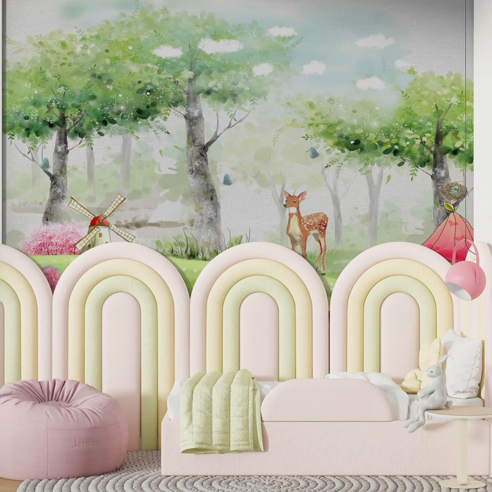 Fototapet animal nordic într-un luminiș luminos