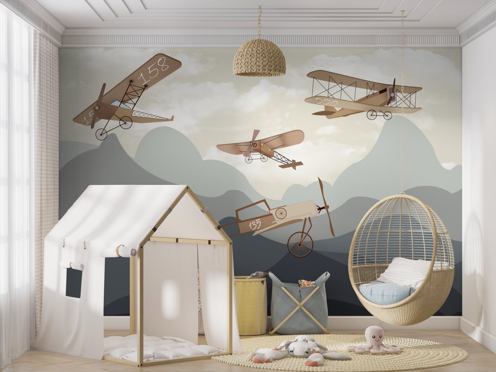 Fototapet zboruri cu aeronave de epocă