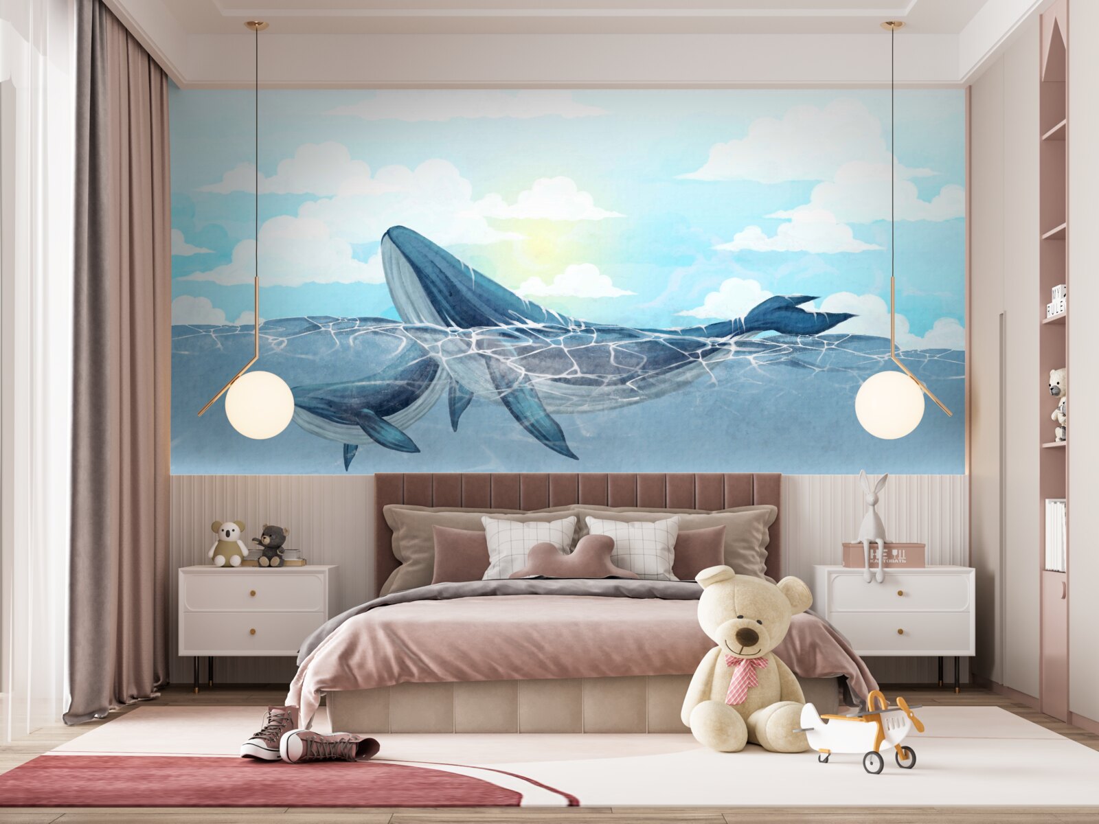 Fototapet două orci sunt în elementul de apă