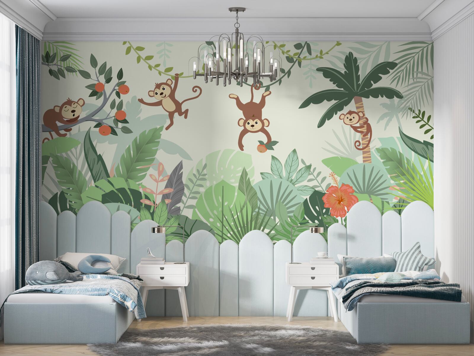 Fototapet năzbâtiile sălbatice ale maimuțelor