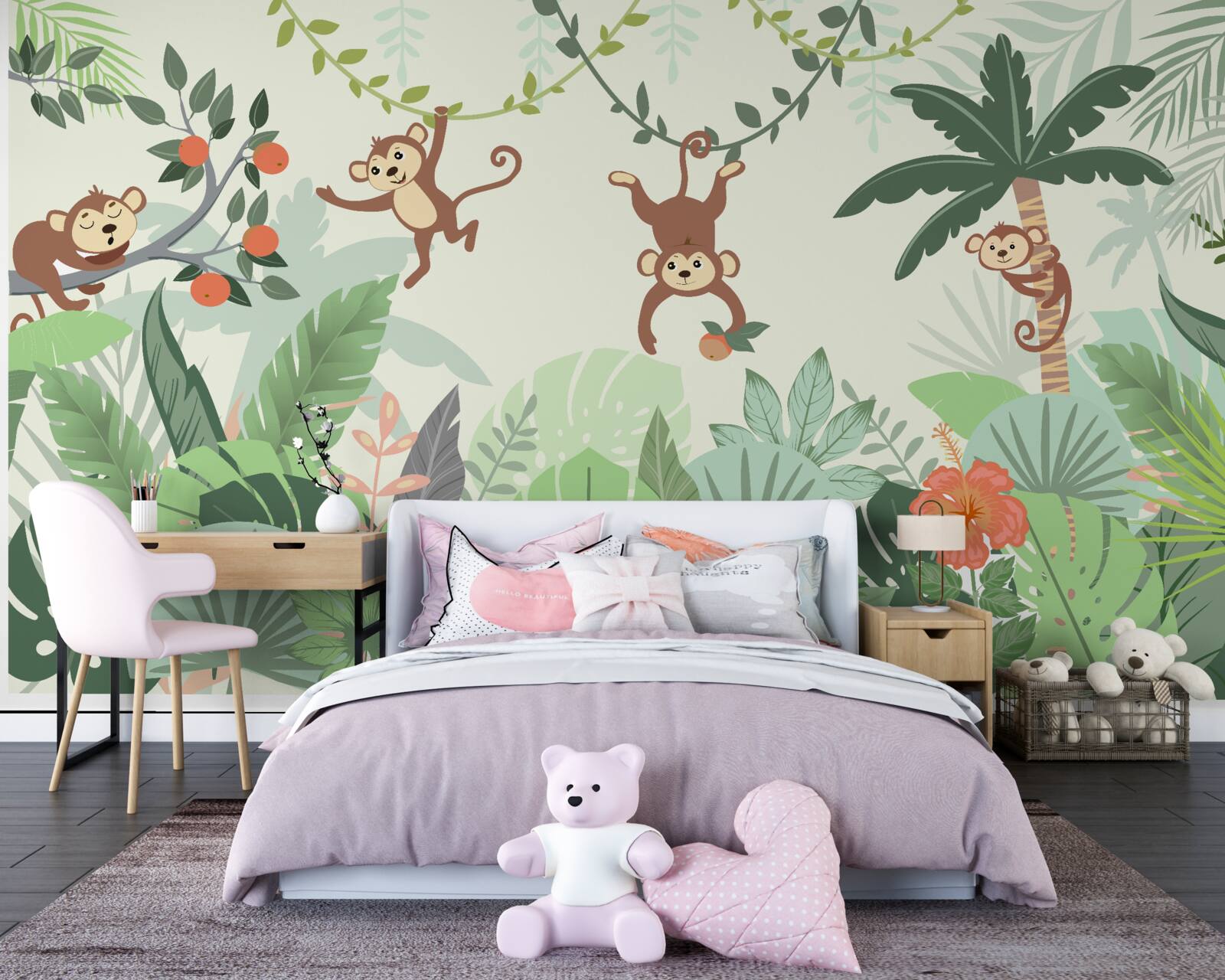 Fototapet năzbâtiile sălbatice ale maimuțelor