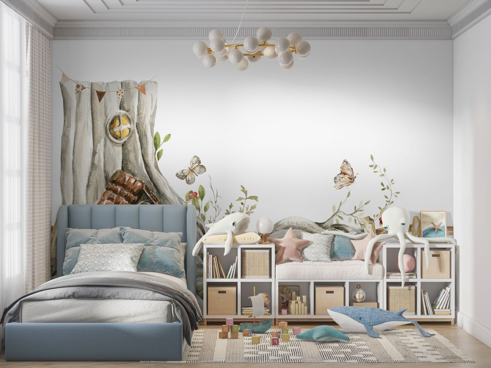 Fototapet intrarea în locuința de lemn a locuitorului pădurii