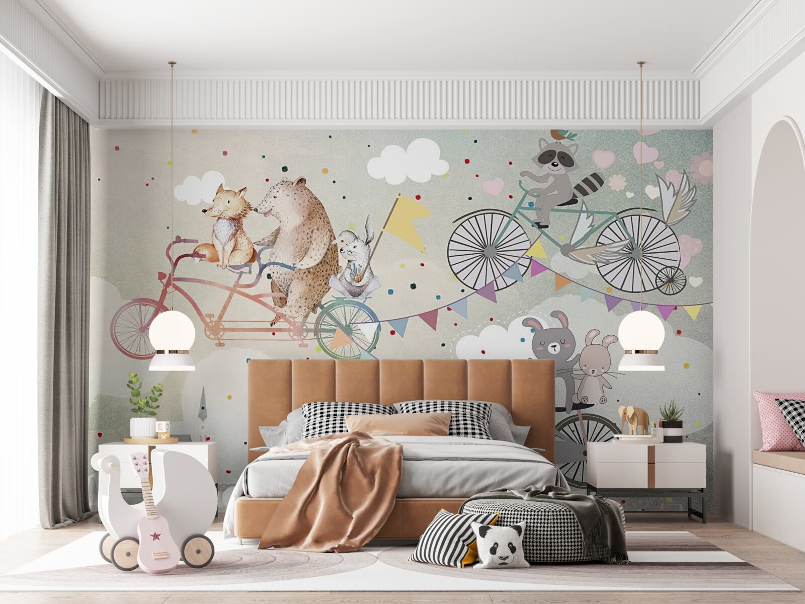 Fototapet creaturi pe vehicule cu două roți