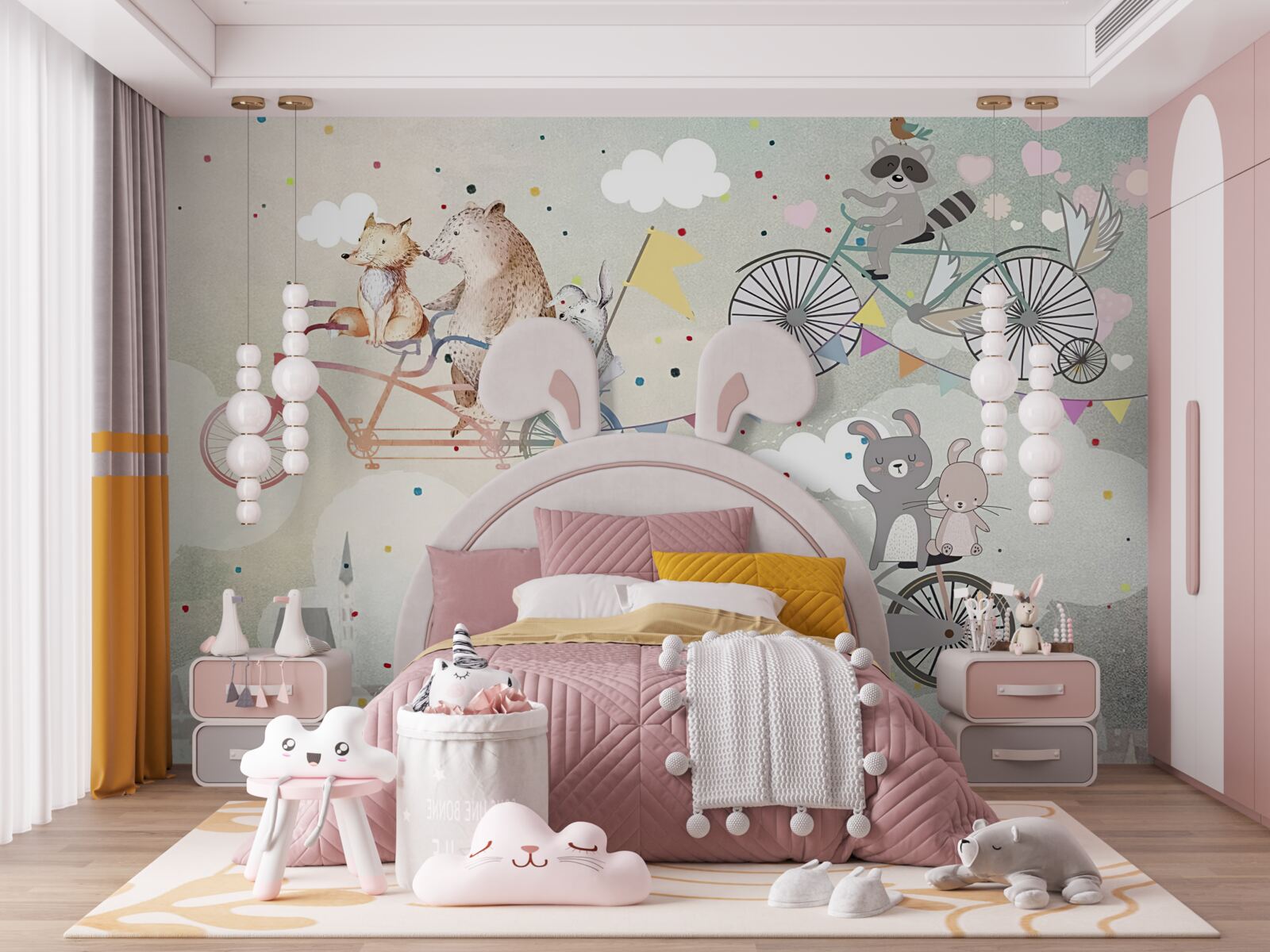 Fototapet creaturi pe vehicule cu două roți