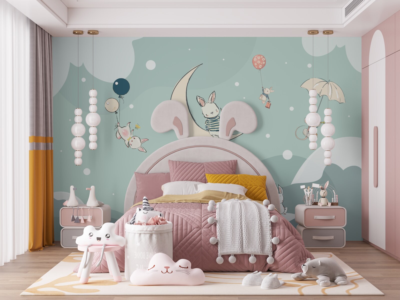 Fototapet creaturile se joacă în imensitatea cerului