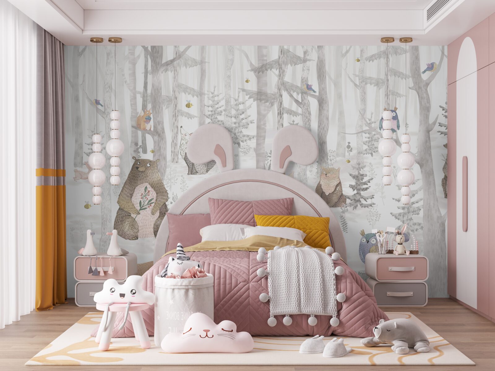 Fototapet urșii și diverse alte animale trăiesc în pădure