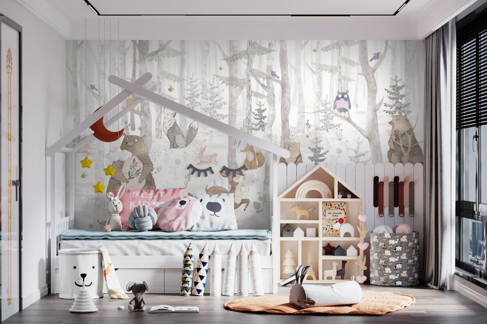 Fototapet urșii și diverse alte animale trăiesc în pădure