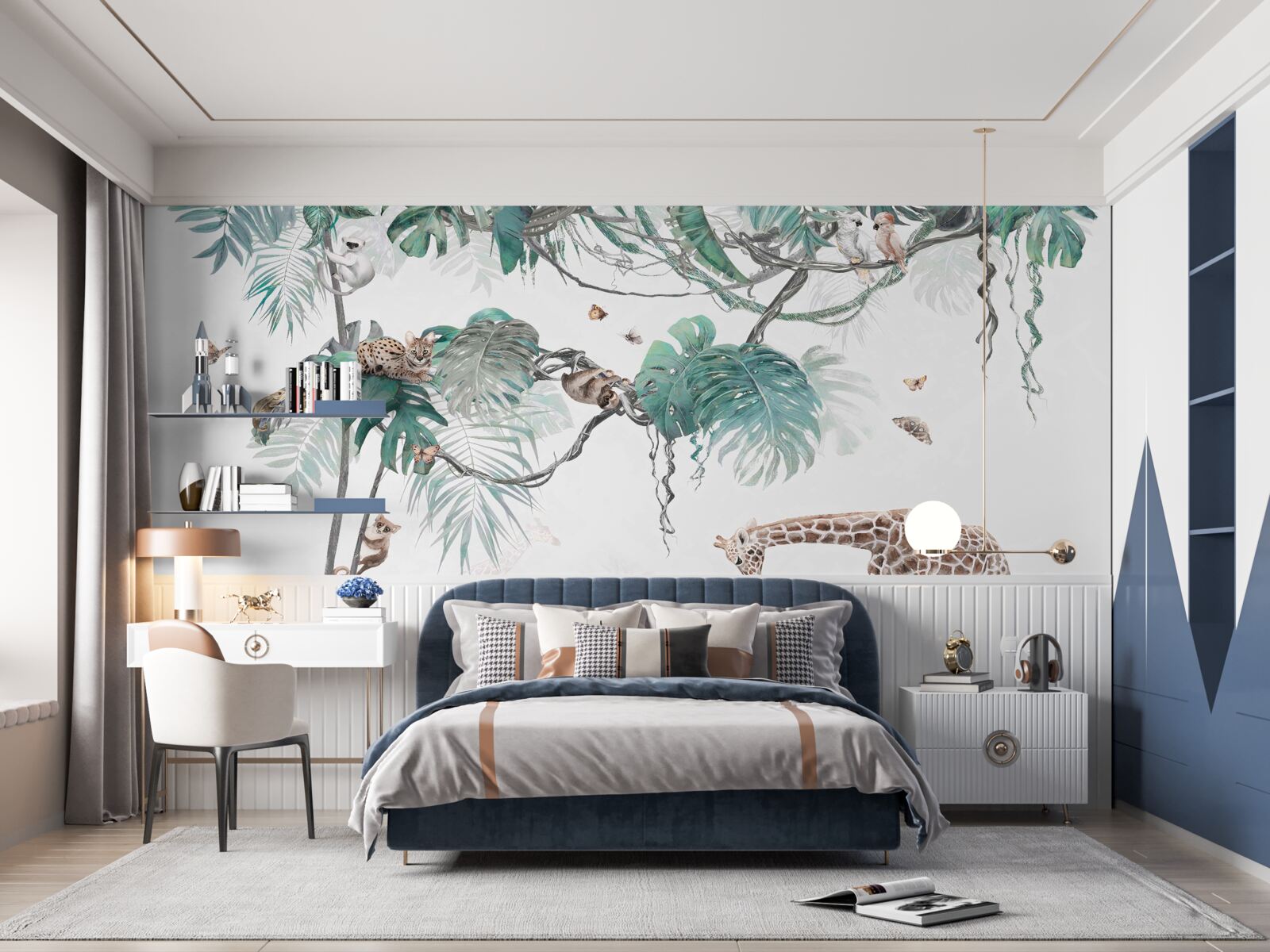 Fototapet animalele își petrec timpul liber în pădure