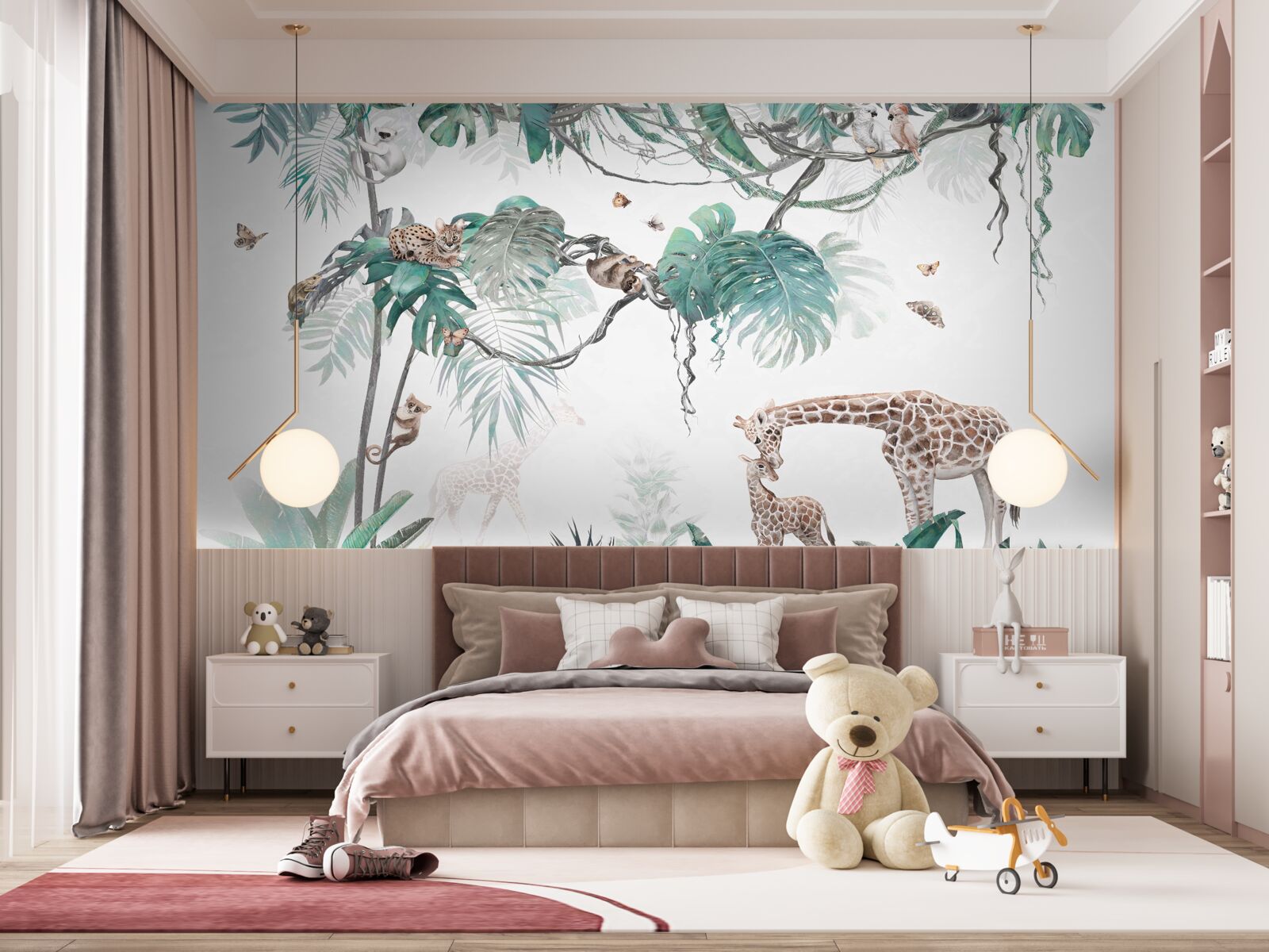 Fototapet animalele își petrec timpul liber în pădure