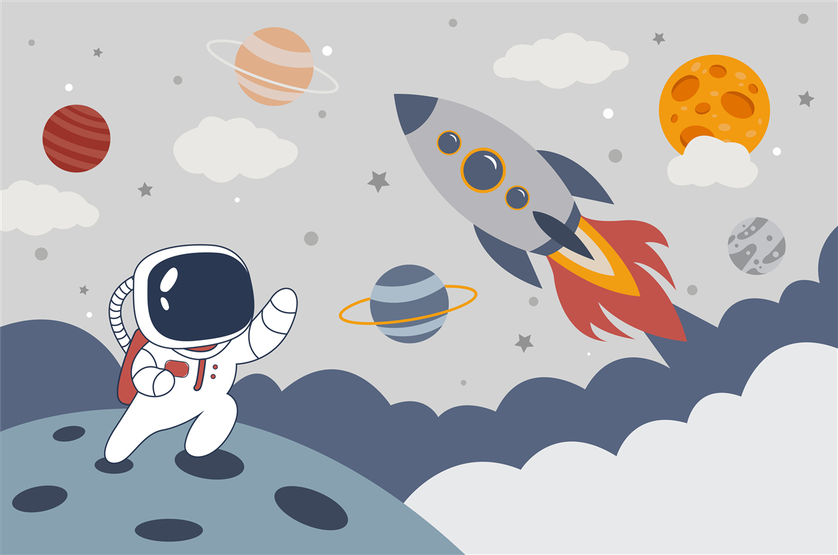 Fototapet un individ în univers