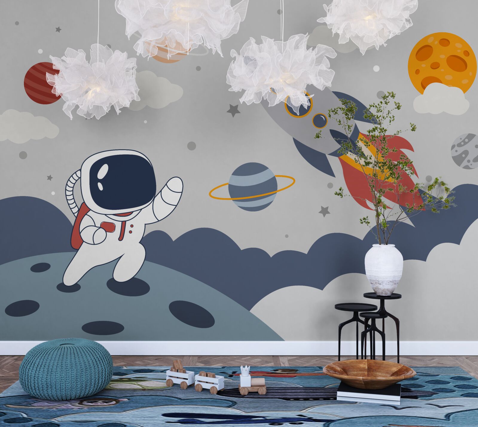 Fototapet un individ în univers