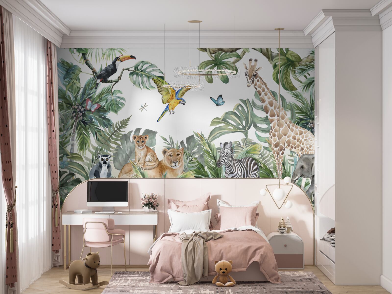 Fototapet diverse animale cutreieră tropicele