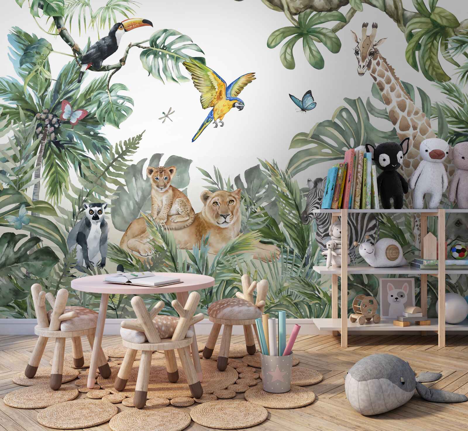 Fototapet diverse animale cutreieră tropicele