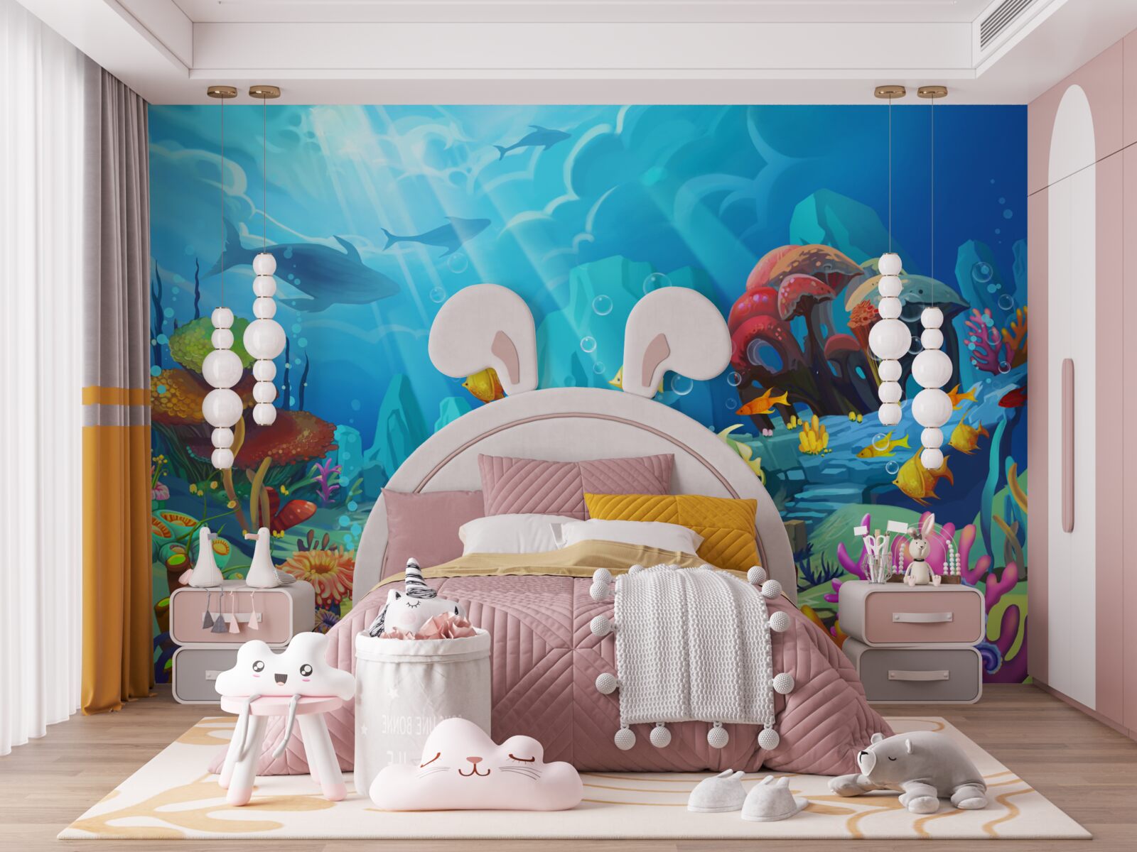 Fototapet un univers subacvatic plin de culoare