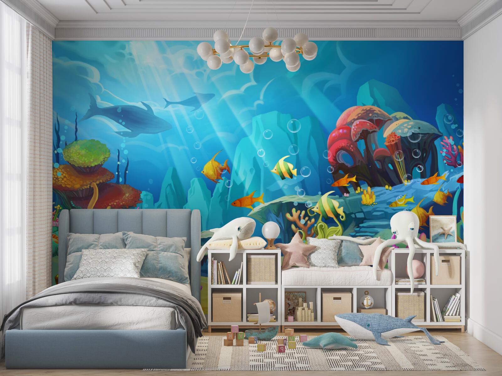 Fototapet un univers subacvatic plin de culoare