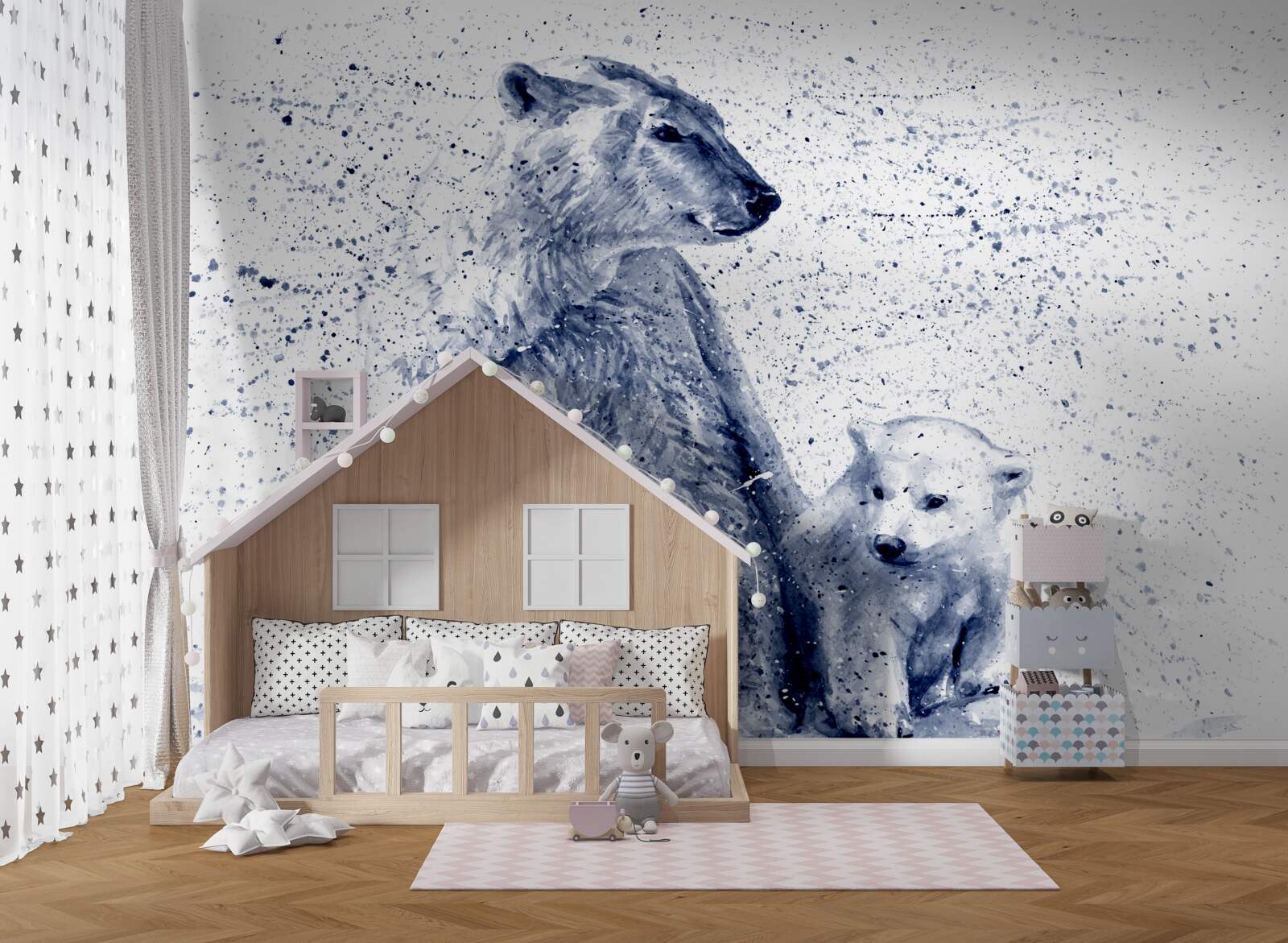 Fototapet urși polari: mamă și copil