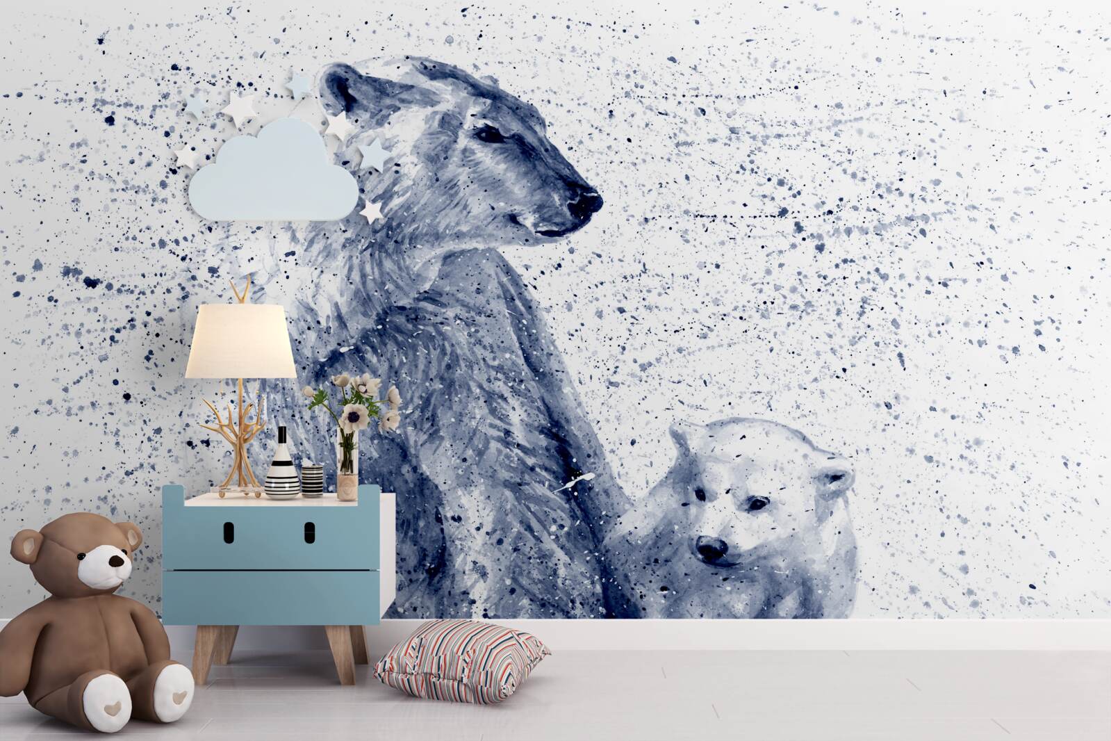 Fototapet urși polari: mamă și copil