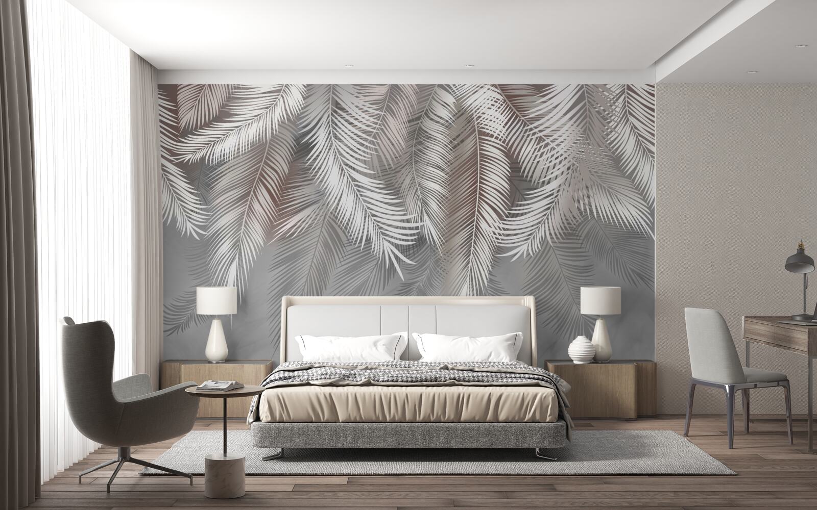 Fototapet bara din fundal este gri