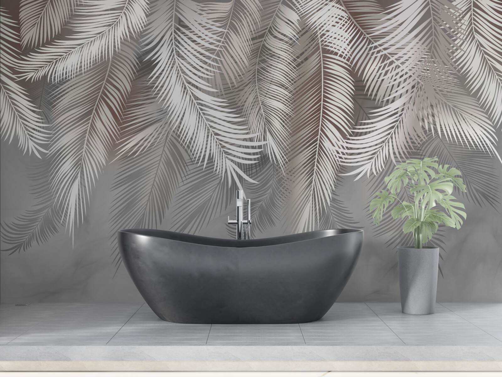 Fototapet bara din fundal este gri