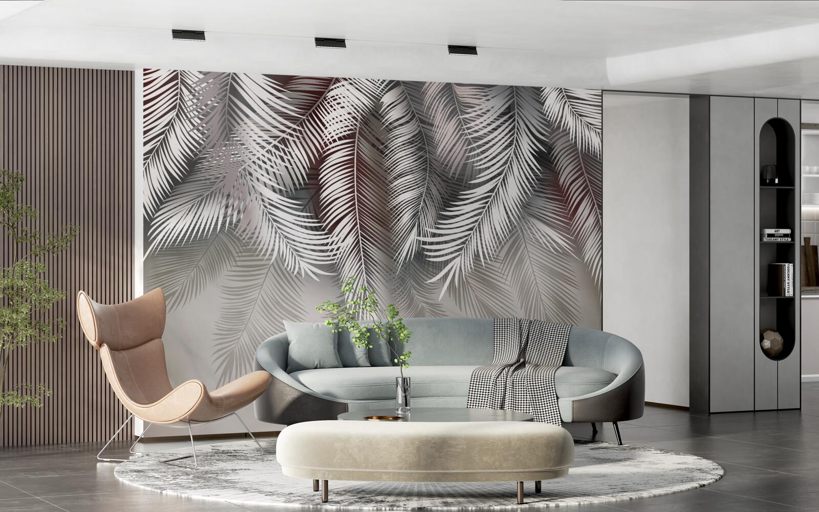 Fototapet frunze de palmier întoarse cu susul în jos