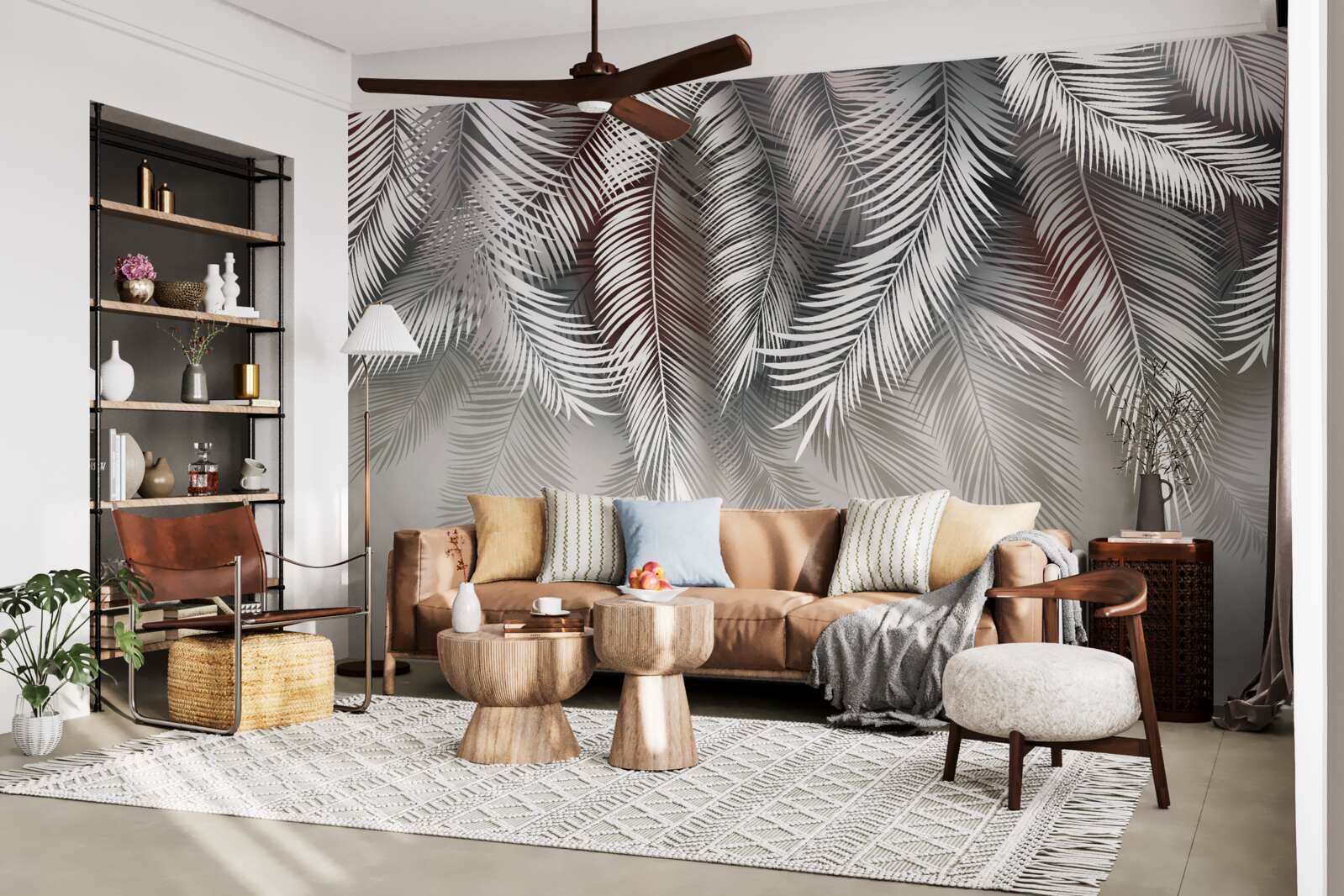 Fototapet frunze de palmier întoarse cu susul în jos