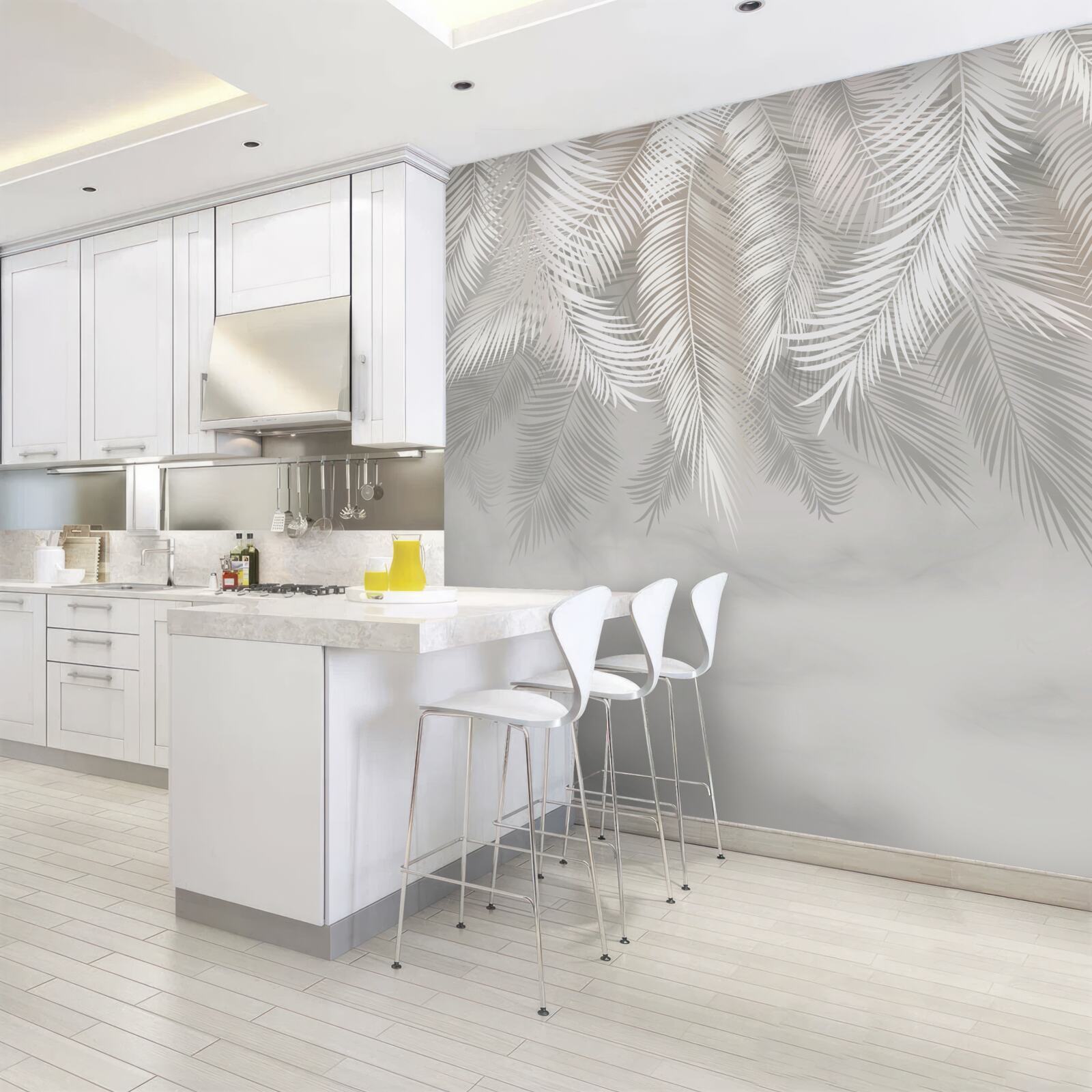 Fototapet frunze de palmier în întuneric