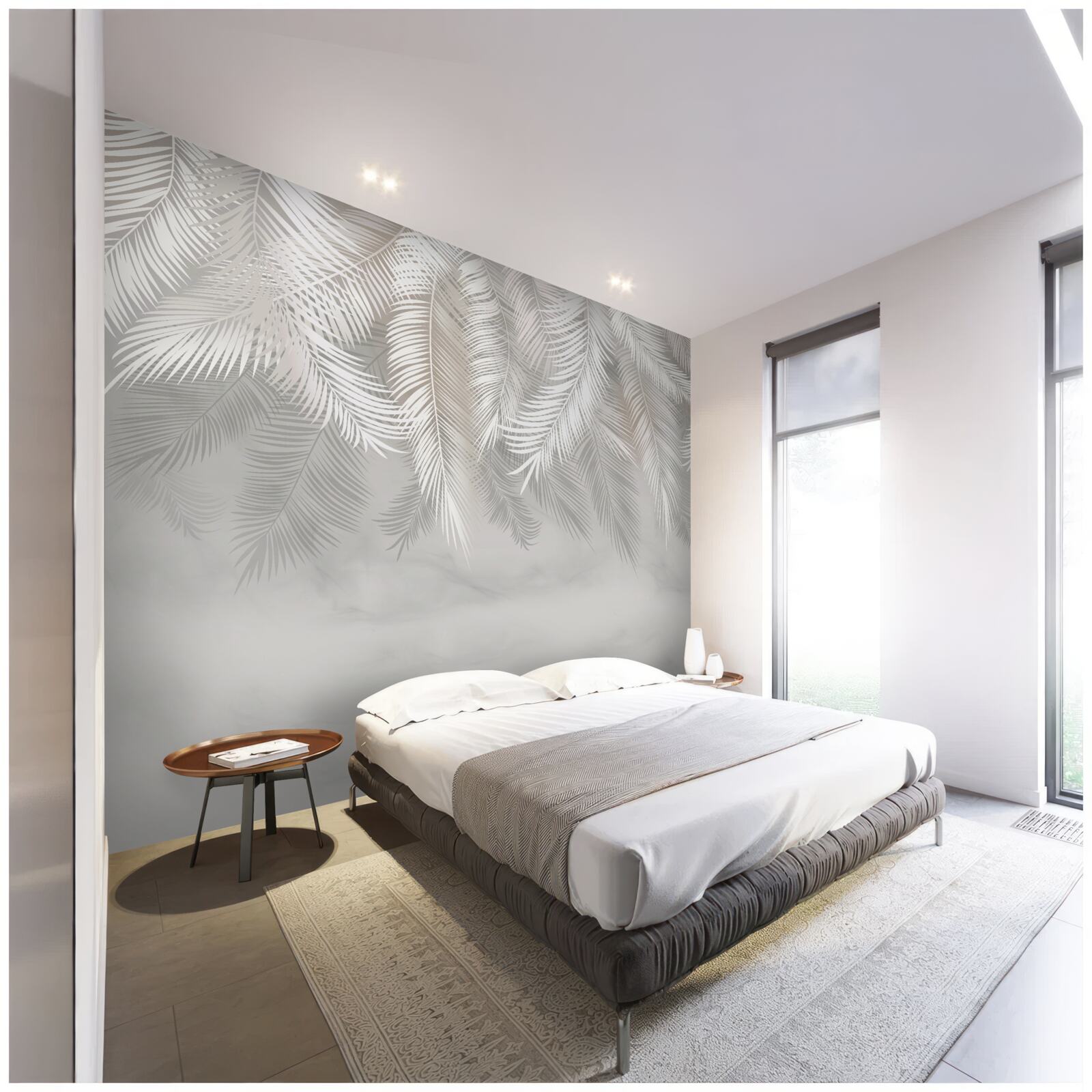 Fototapet frunze de palmier în întuneric