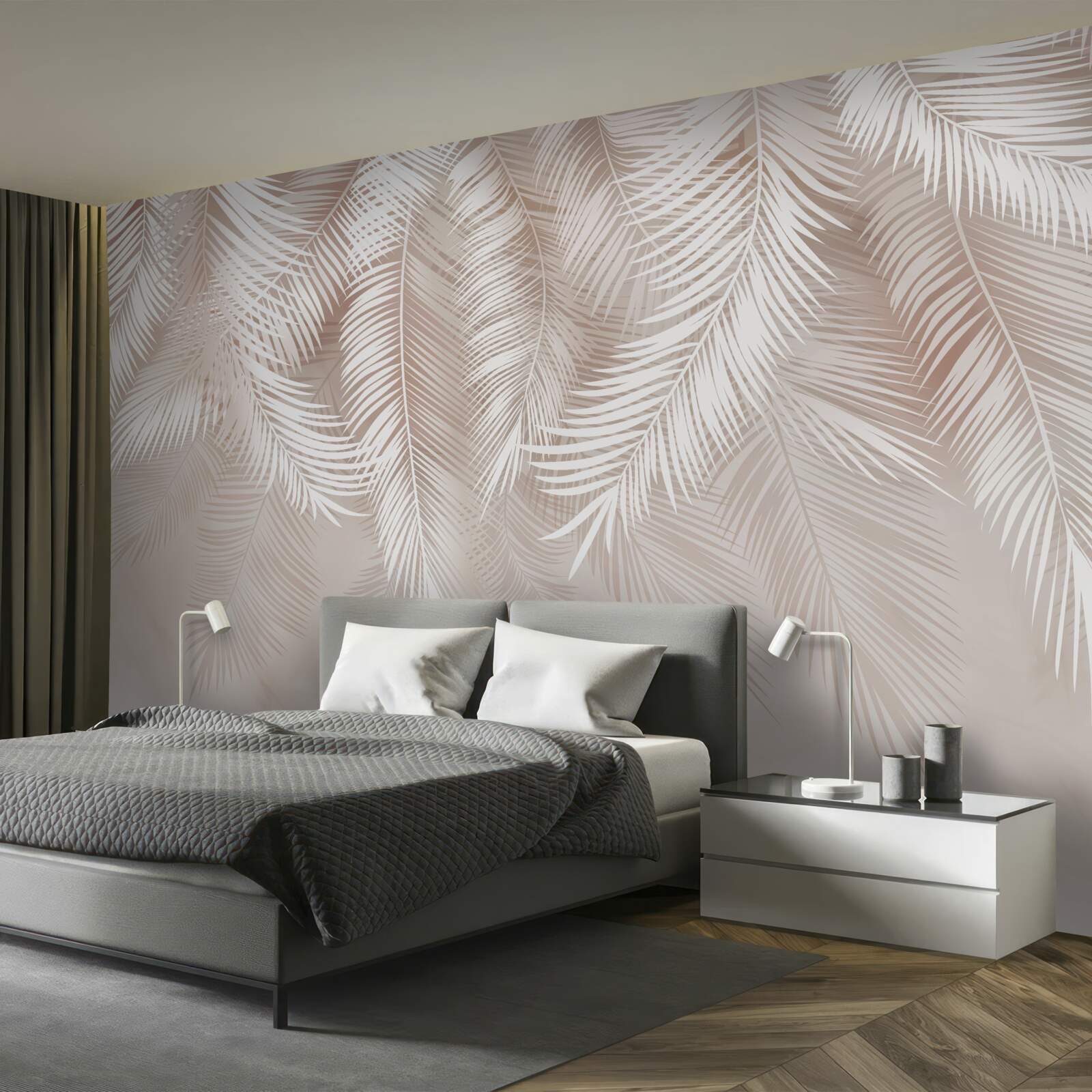 Fototapet pene în nuanțe roz și deschise