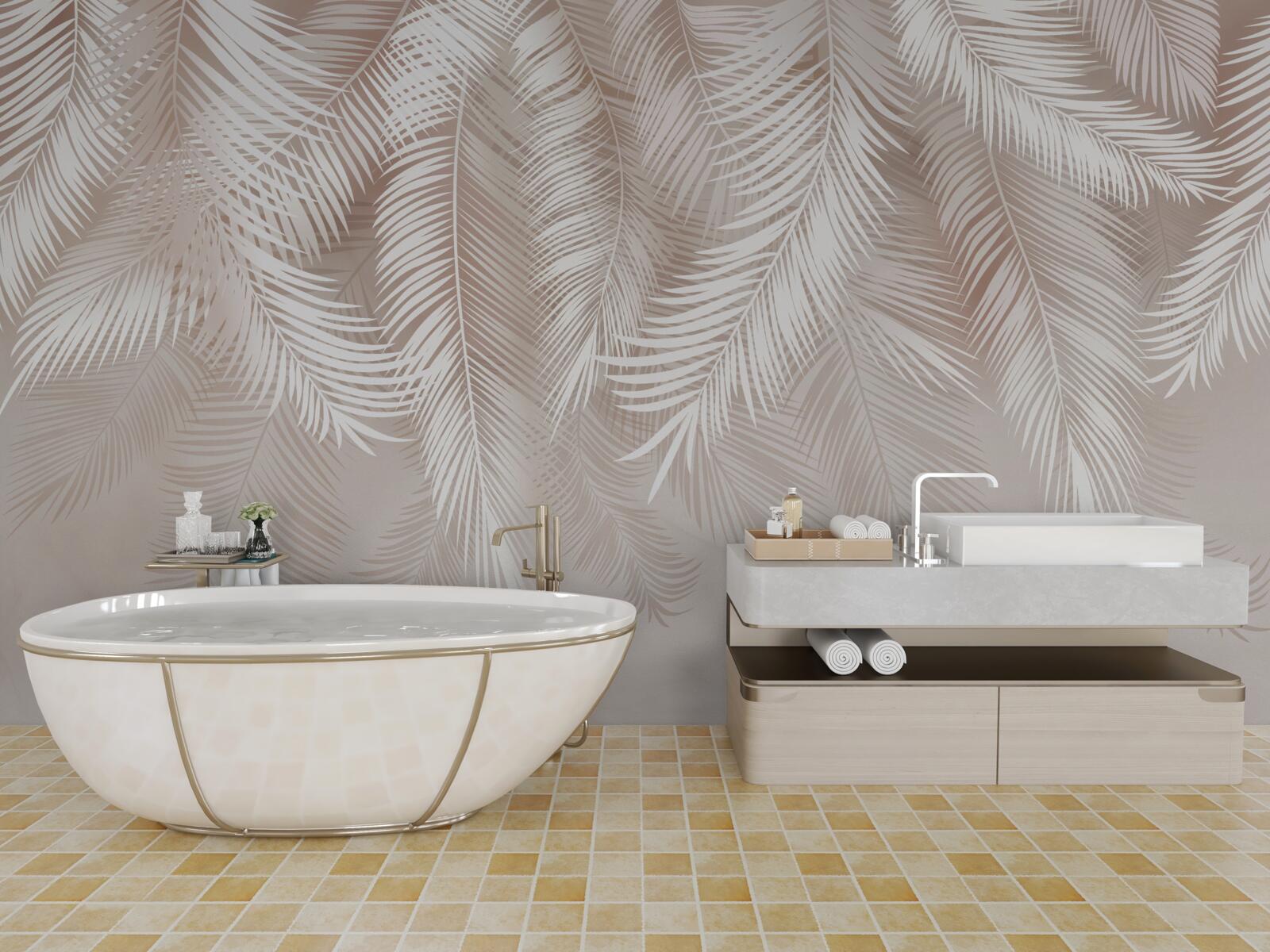 Fototapet pene în nuanțe roz și deschise